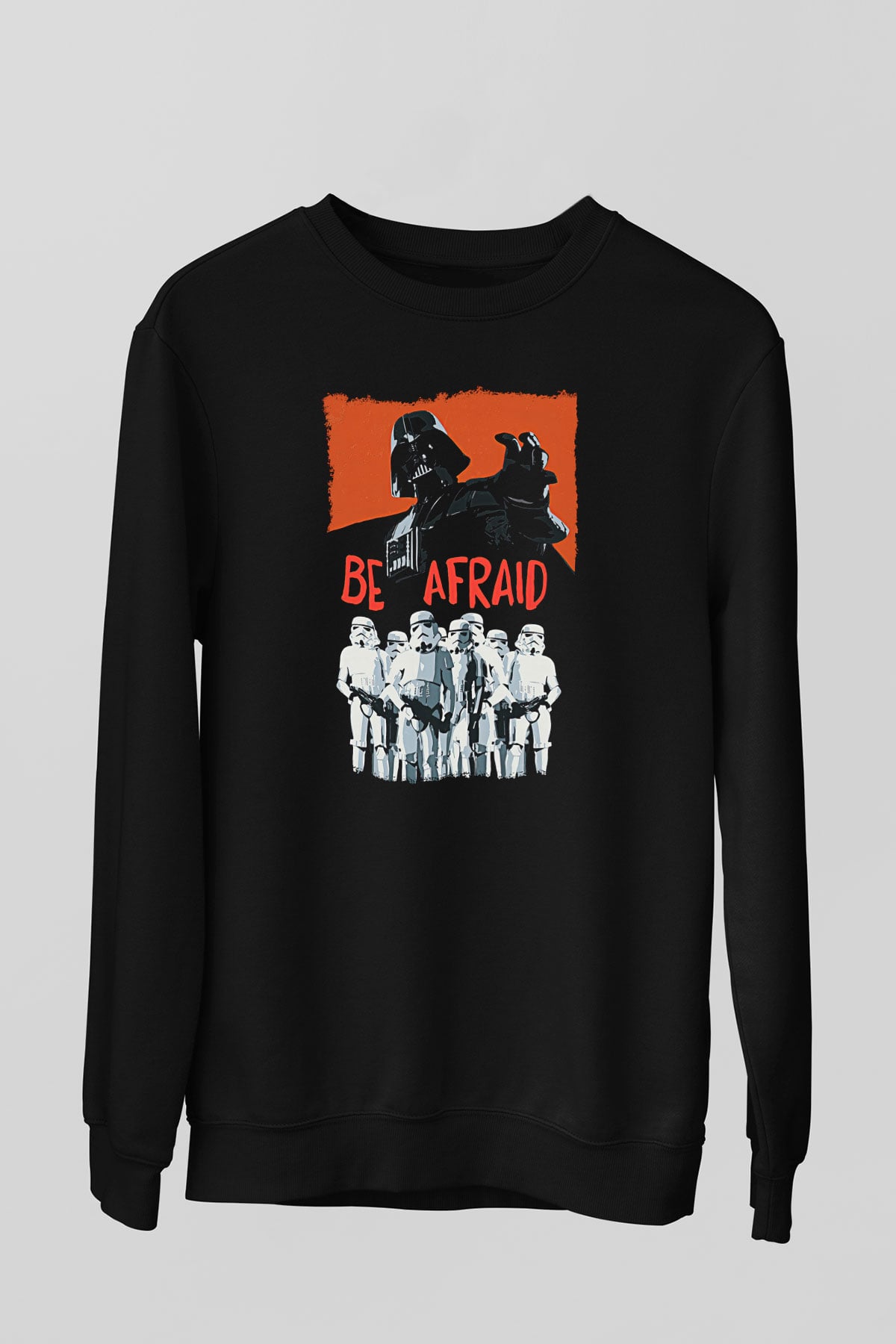 Star Wars (Dart Vader) Baskılı Unisex Siyah Sweatshirt