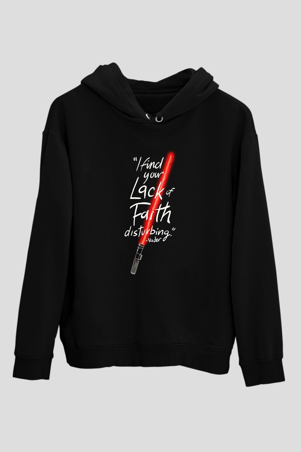 Star Wars (Dart Vader) Baskılı Unisex Siyah Hoodie