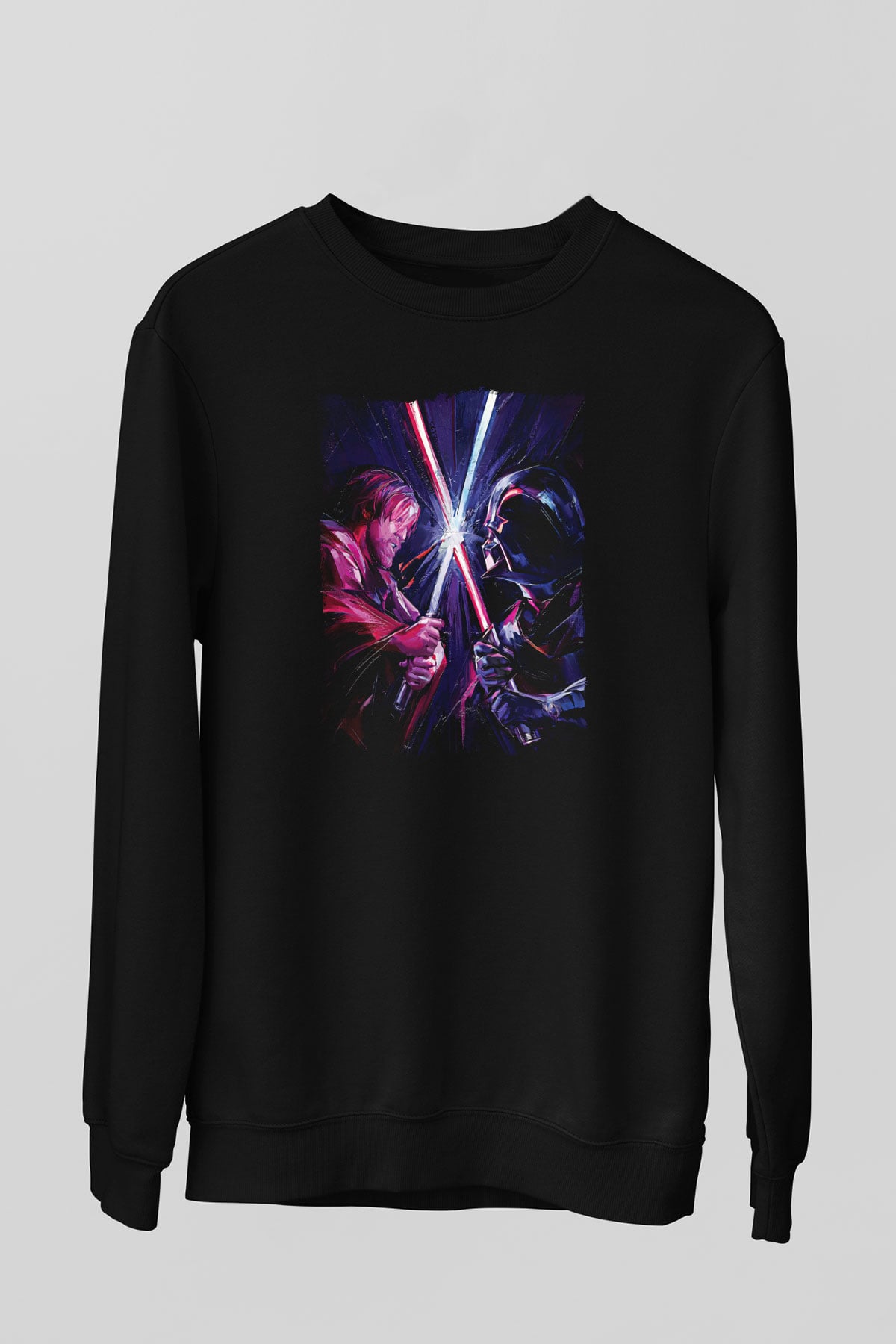 Star Wars (Dart Vader) Baskılı Unisex Siyah Sweatshirt