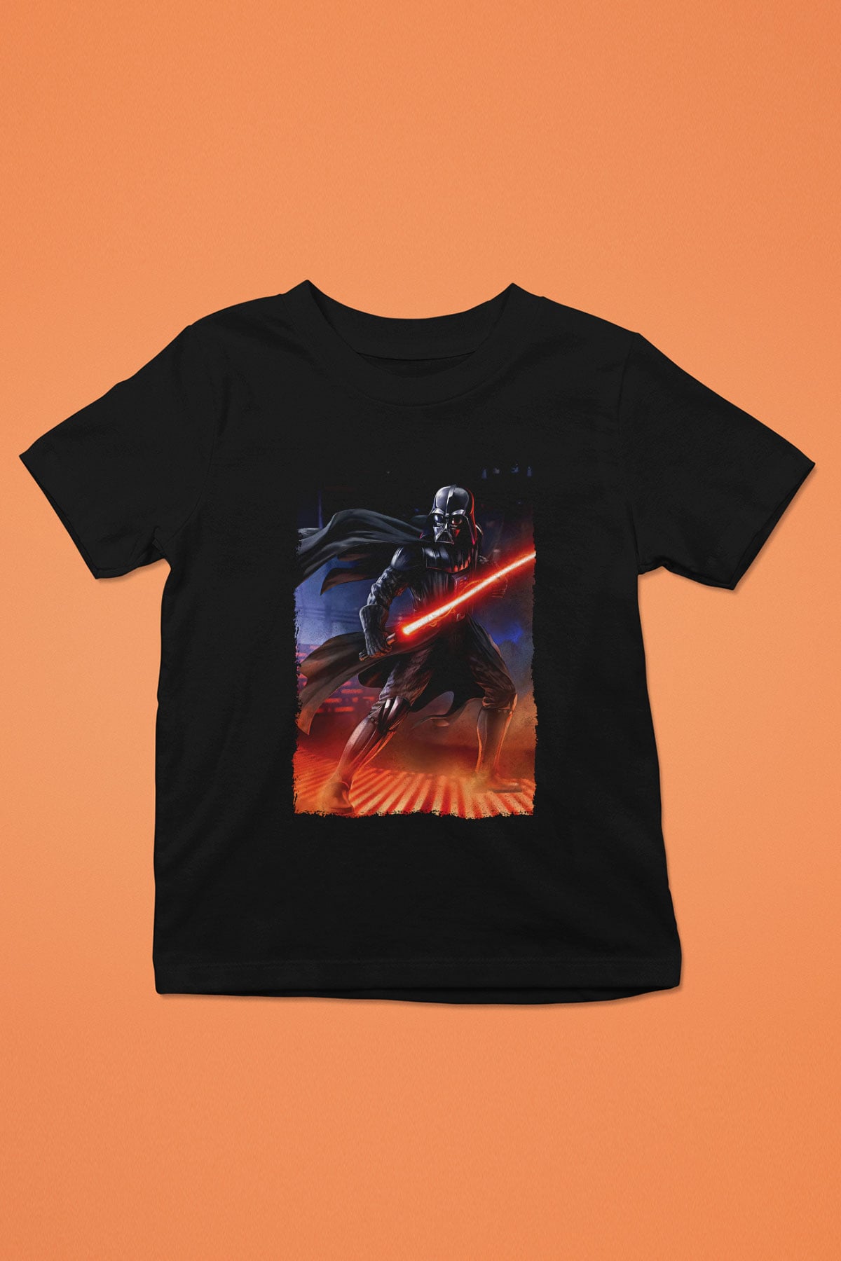 Star Wars (Dart Vader) Baskılı Unisex Siyah Çocuk Tişört - Tshirt