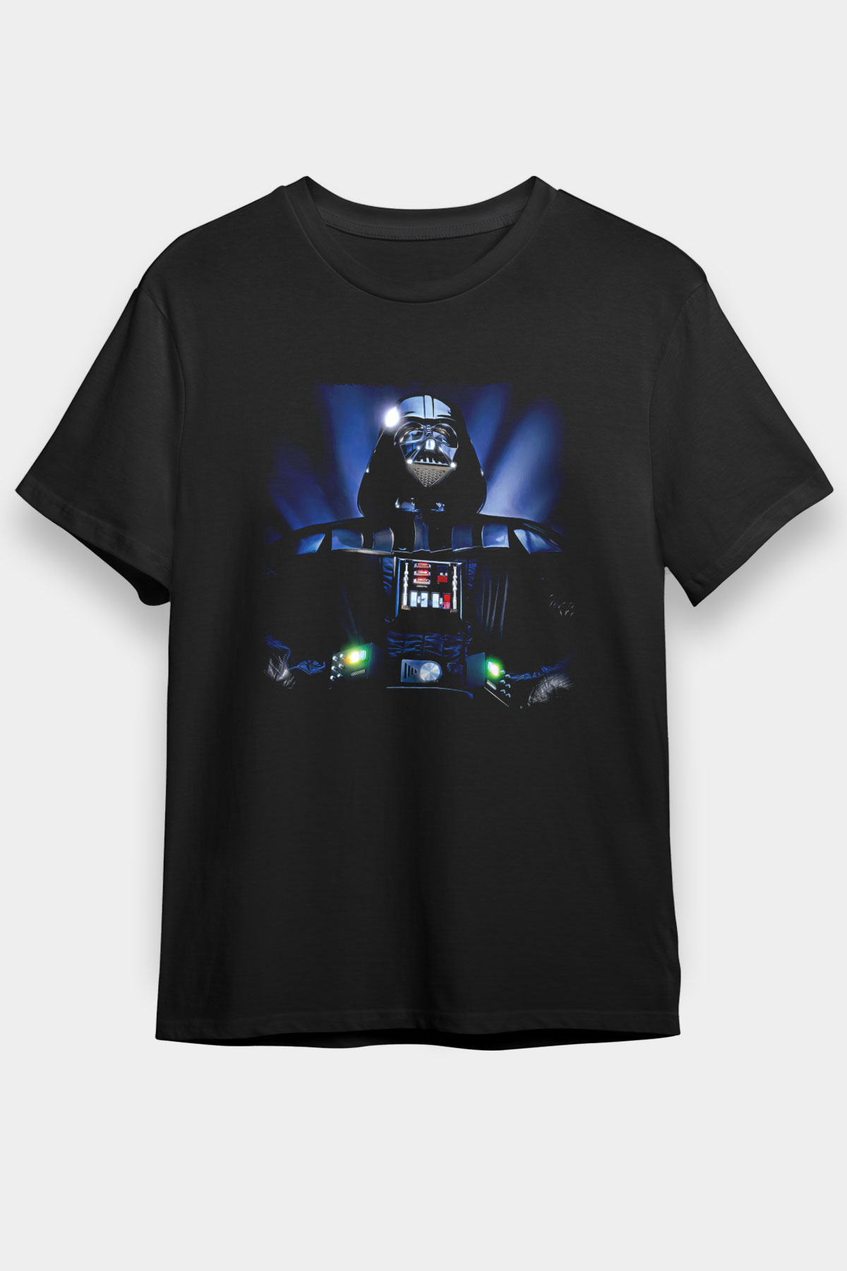 Star Wars (Dart Vader) Baskılı Unisex Siyah Tişört - Tshirt
