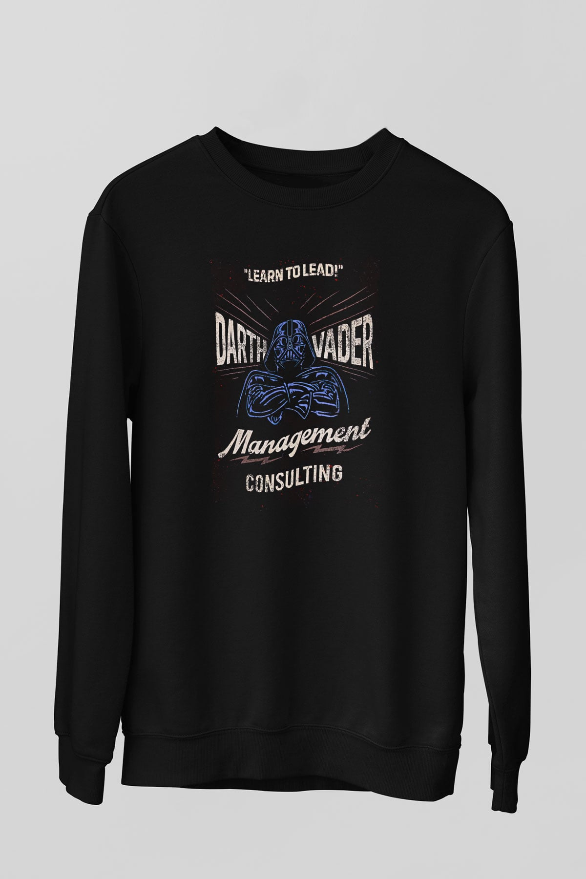 Star Wars (Dart Vader) Baskılı Unisex Siyah Sweatshirt