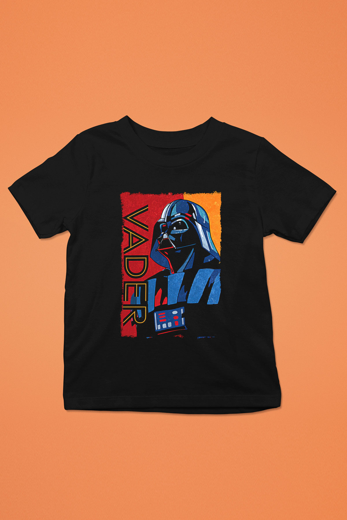 Star Wars (Dart Vader) Baskılı Unisex Siyah Çocuk Tişört - Tshirt
