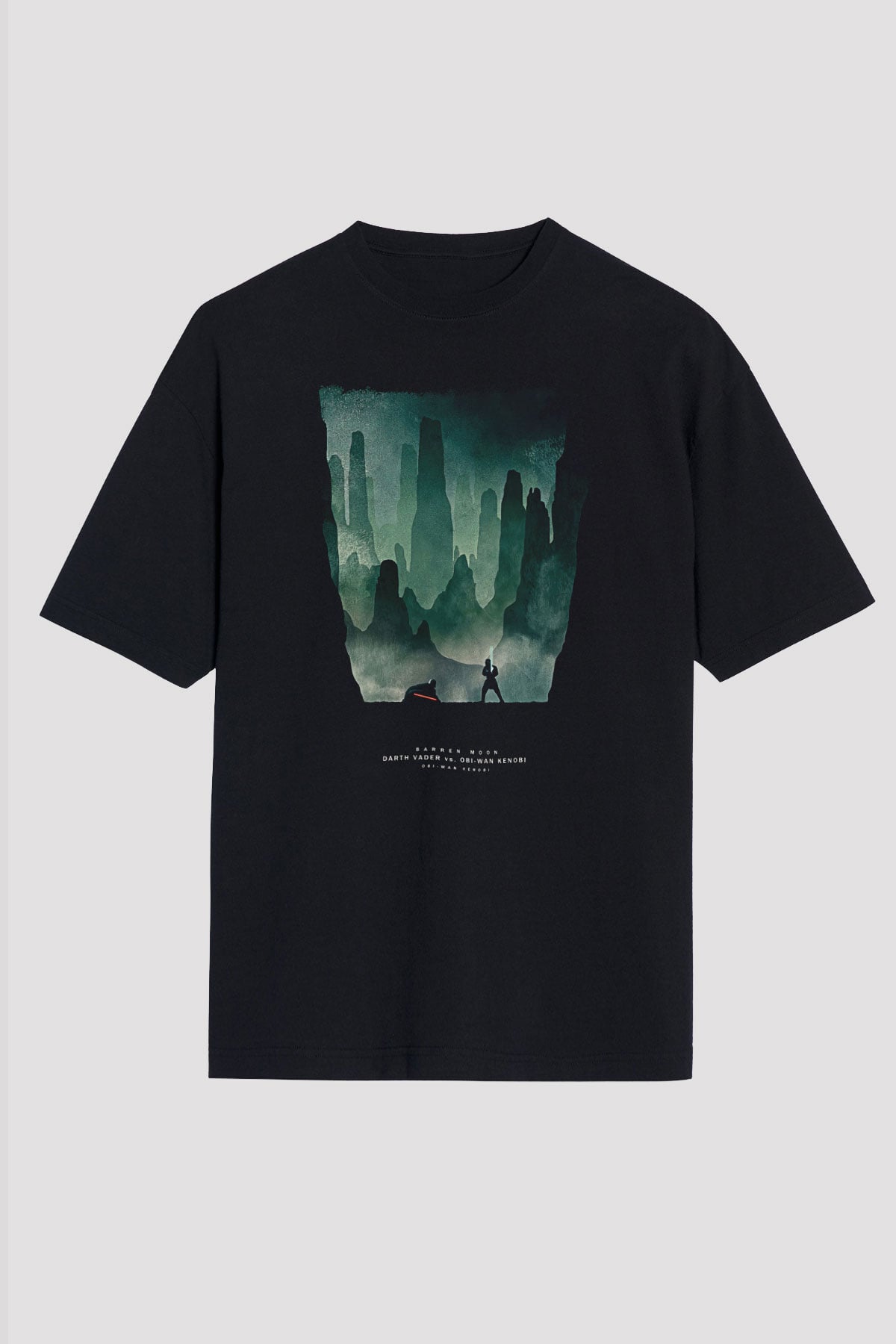 Star Wars (Dart Vader) Baskılı Unisex Siyah Oversize Tişört - Tshirt