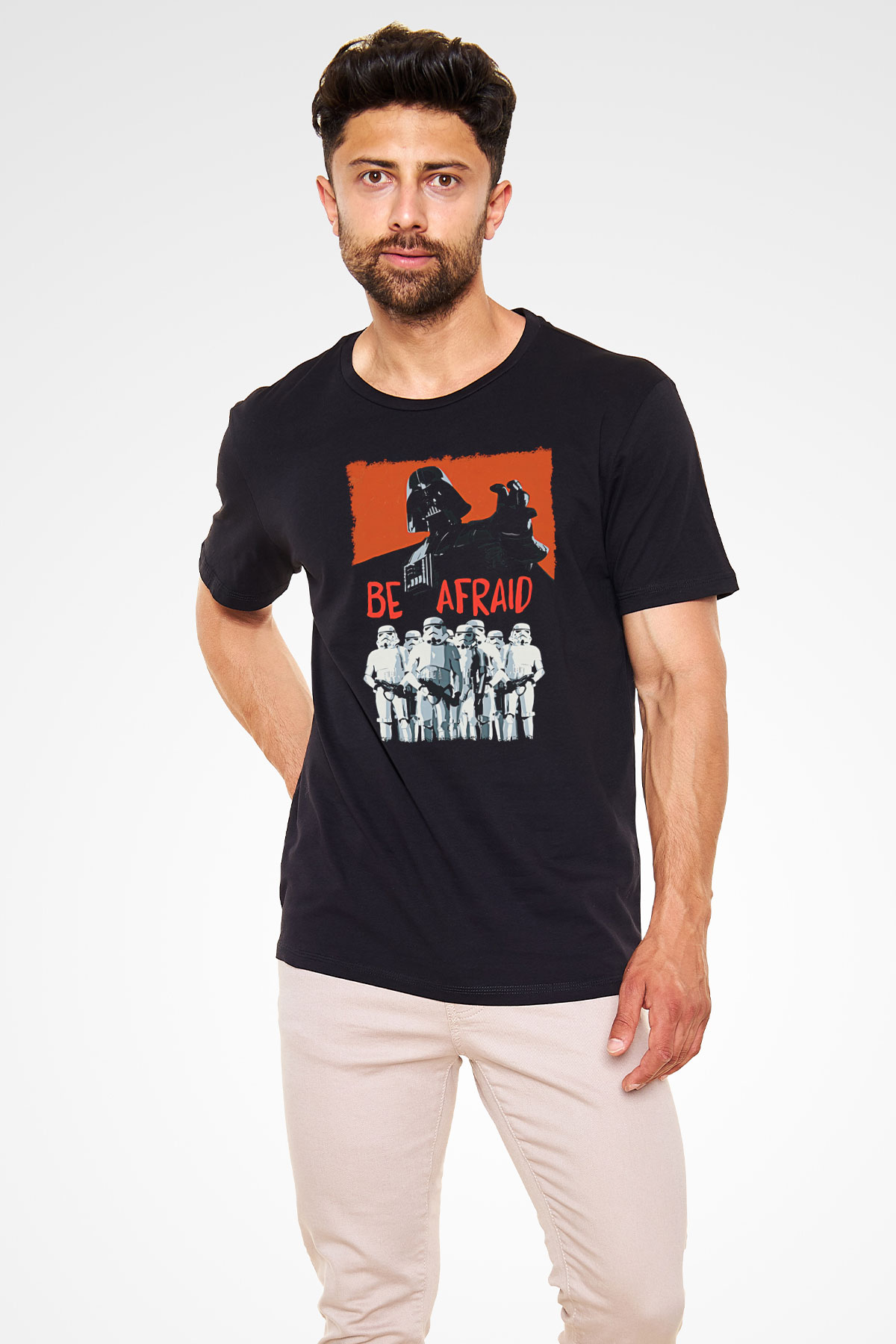 Star Wars (Dart Vader) Baskılı Unisex Siyah Tişört - Tshirt