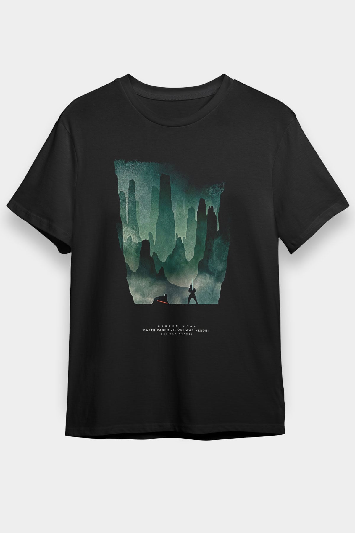 Star Wars (Dart Vader) Baskılı Unisex Siyah Tişört - Tshirt