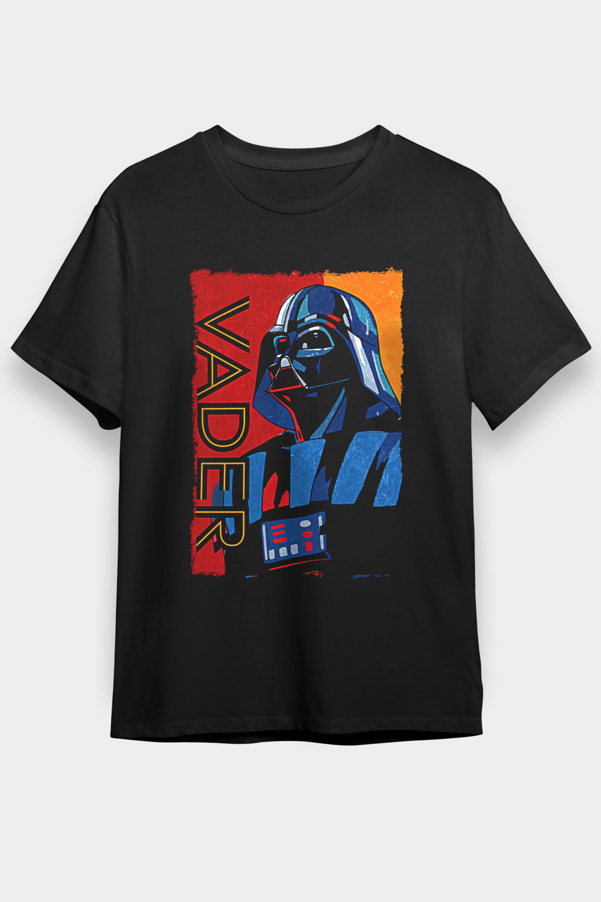 Star Wars (Dart Vader) Baskılı Unisex Siyah Tişört - Tshirt