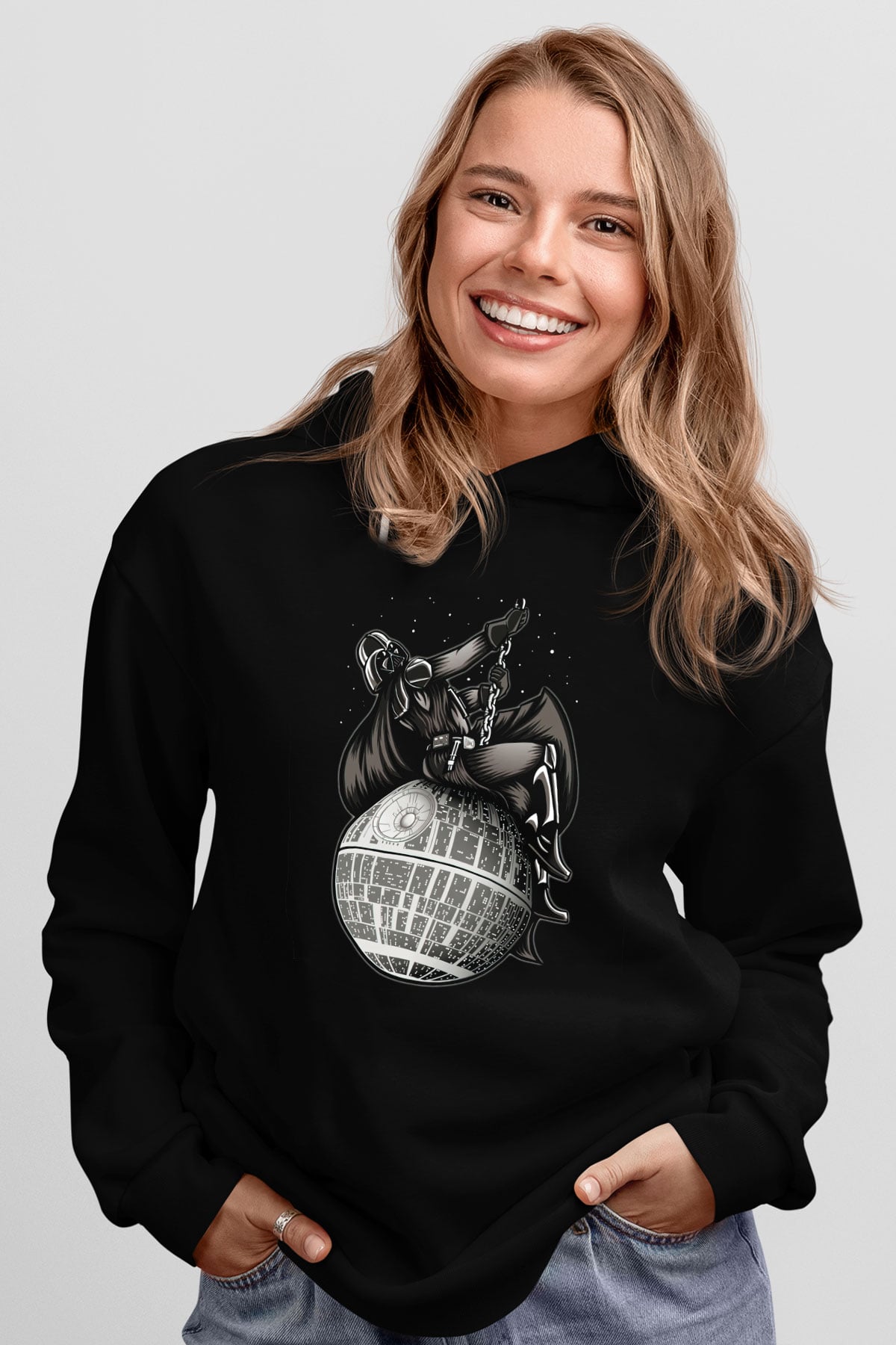 Star Wars Siyah Unisex Kapşonlu Sweatshirt