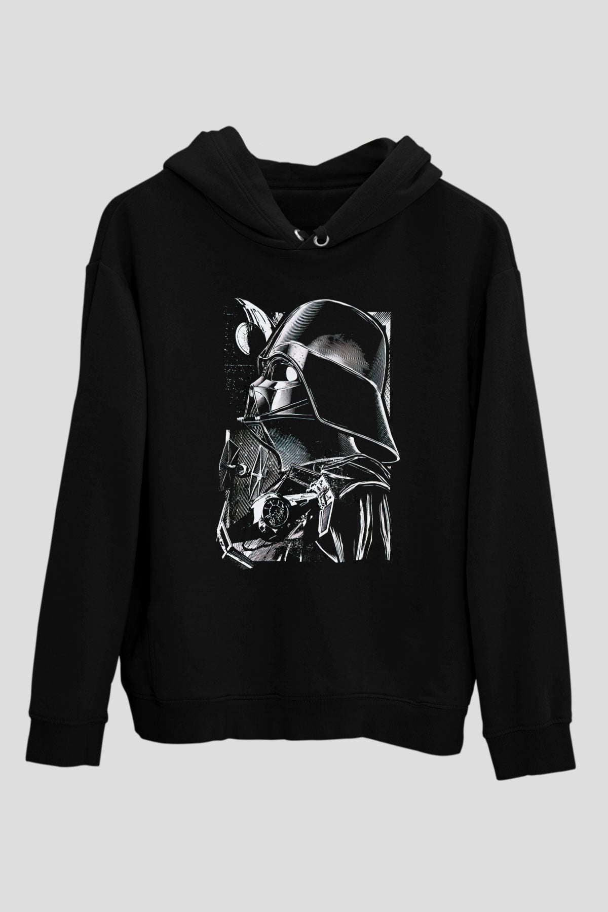 Star Wars Siyah Unisex Kapşonlu Sweatshirt