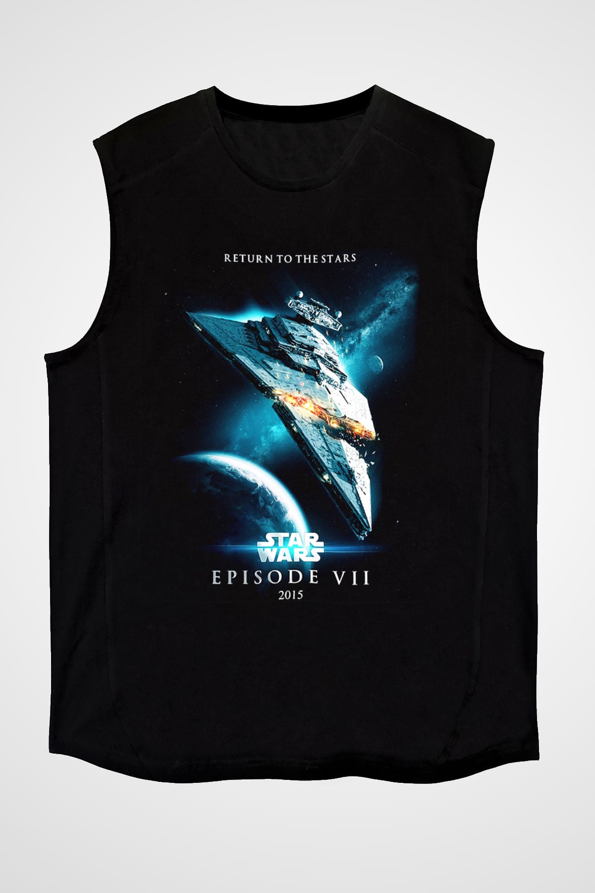 Star Wars Siyah Unisex Kolsuz Tişört
