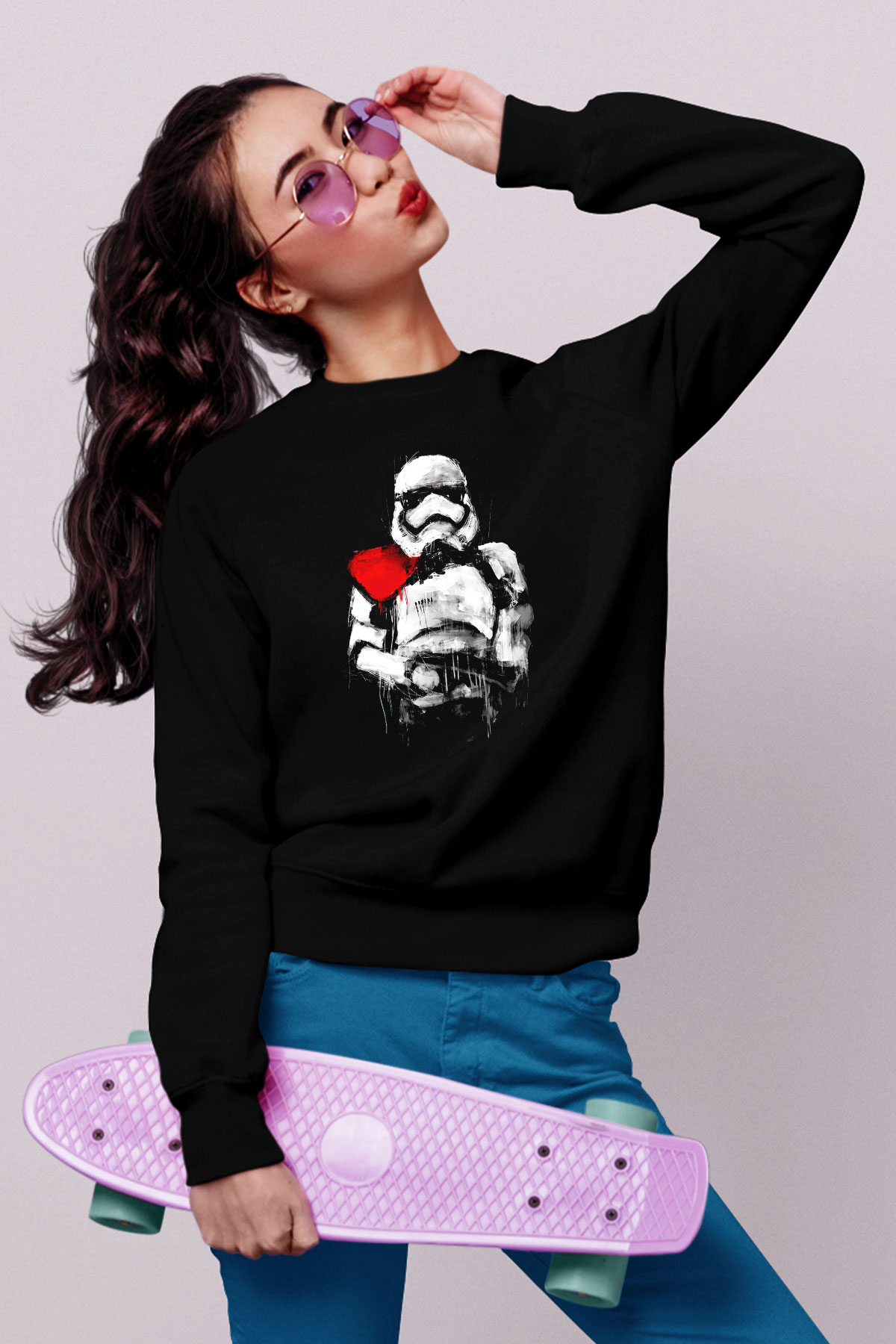 Star Wars Siyah Unisex Sweatshirt