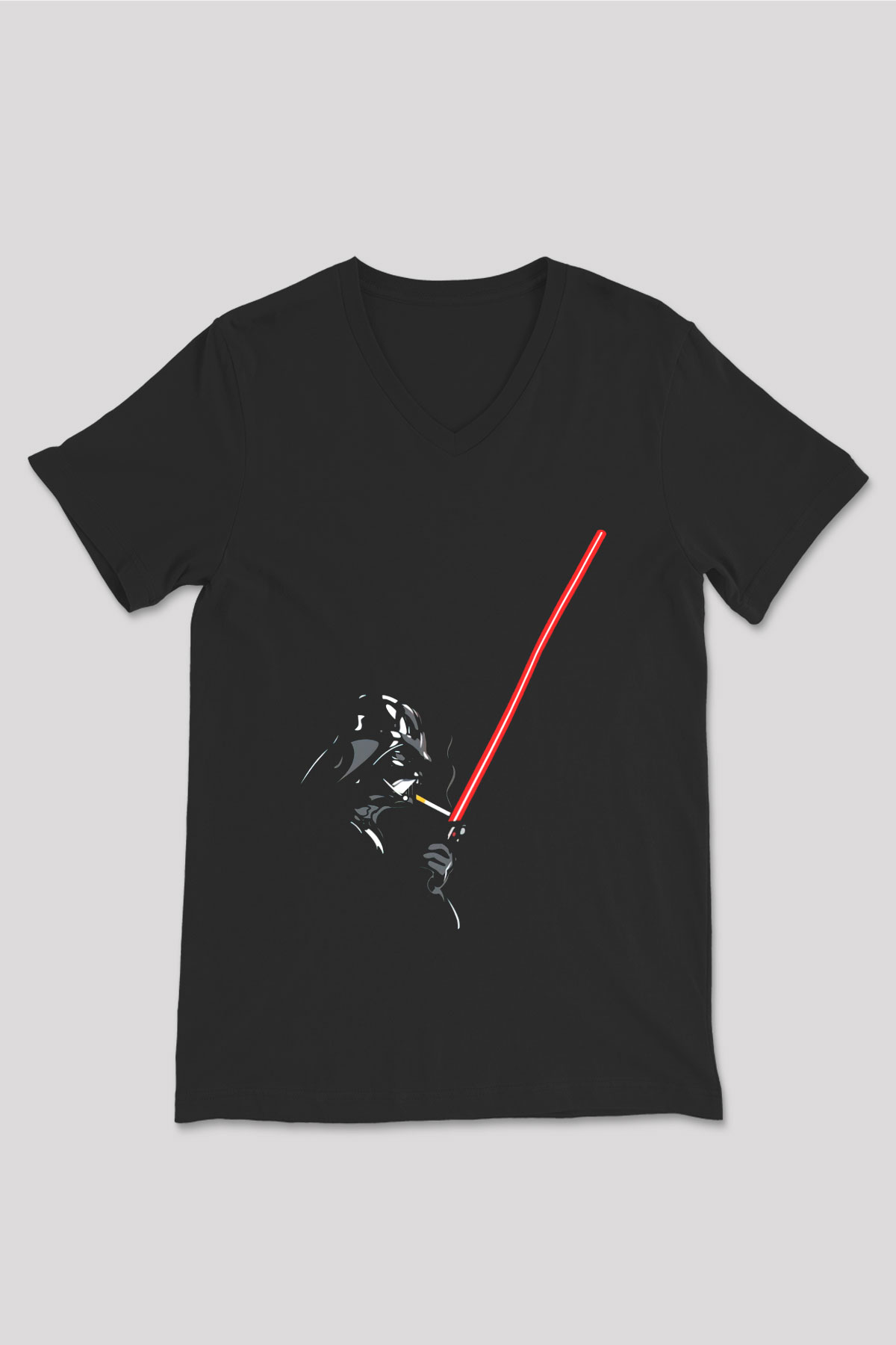 Star Wars Siyah Unisex V Yaka Tişört T-Shirt