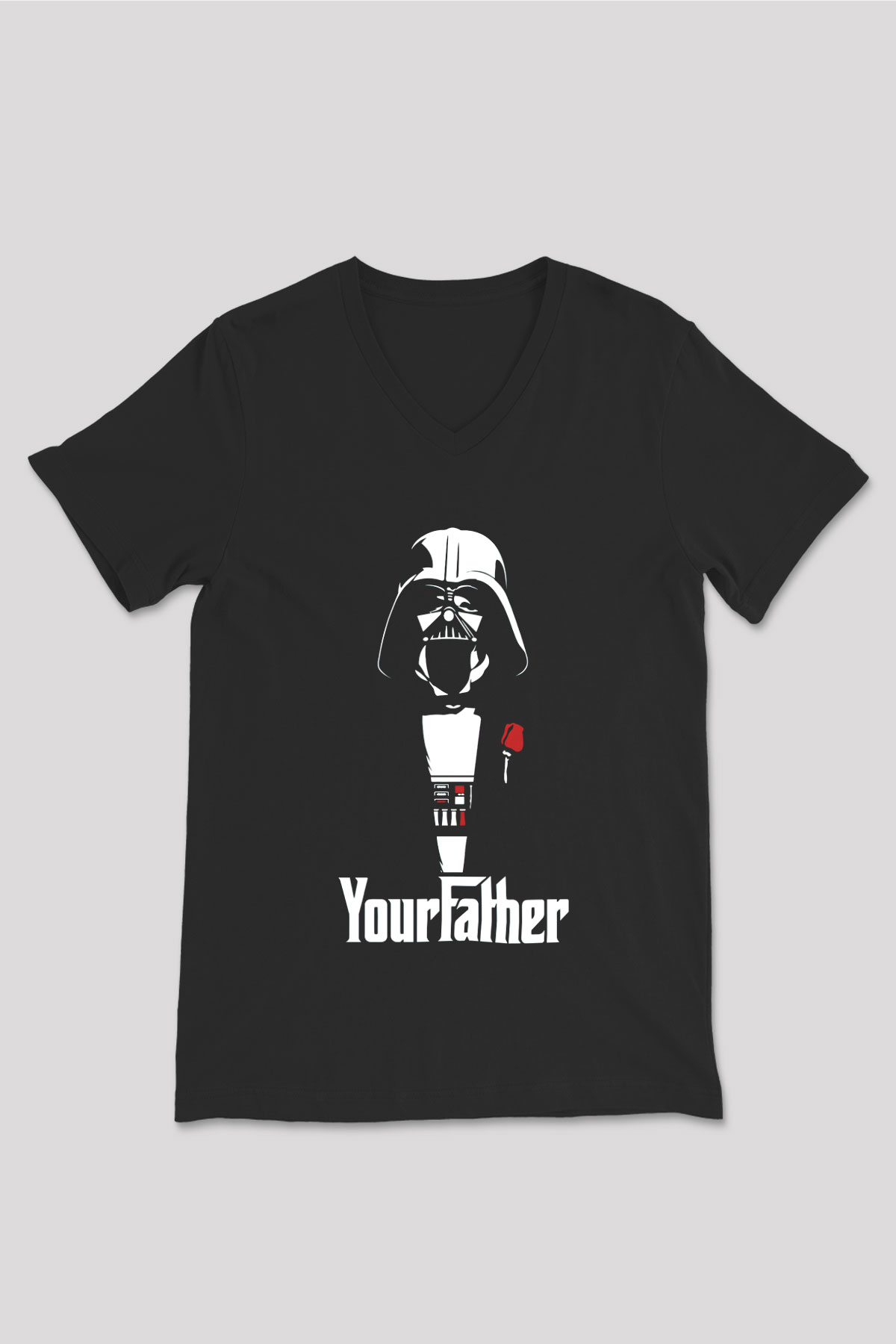 Star Wars Siyah Unisex V Yaka Tişört T-Shirt