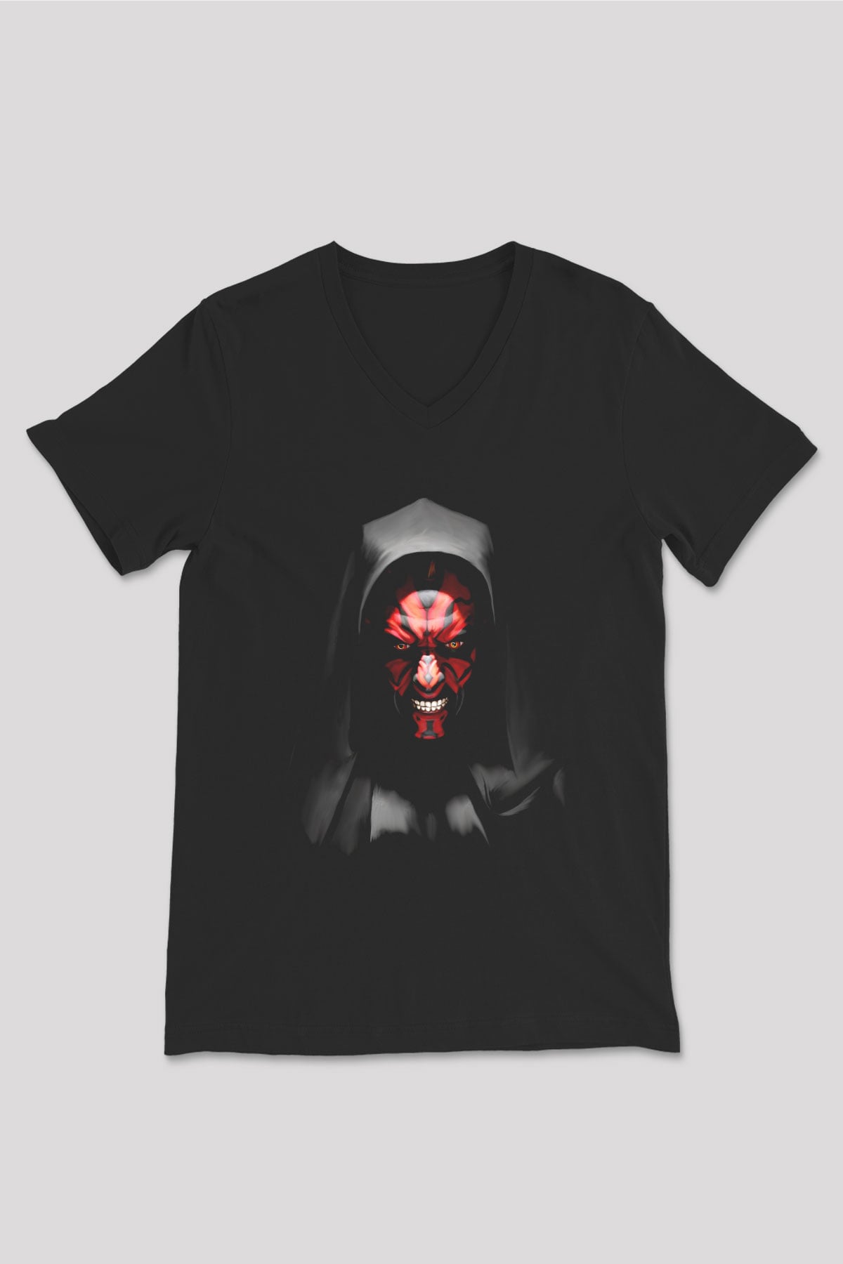 Star Wars Siyah Unisex V Yaka Tişört T-Shirt