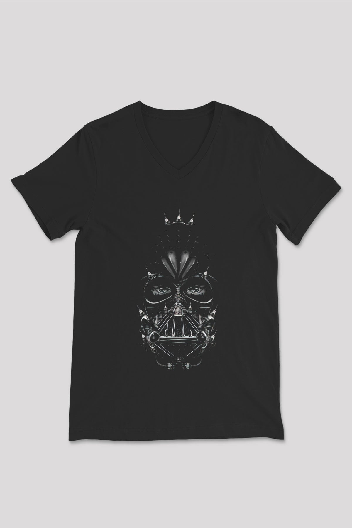 Star Wars Siyah Unisex V Yaka Tişört T-Shirt