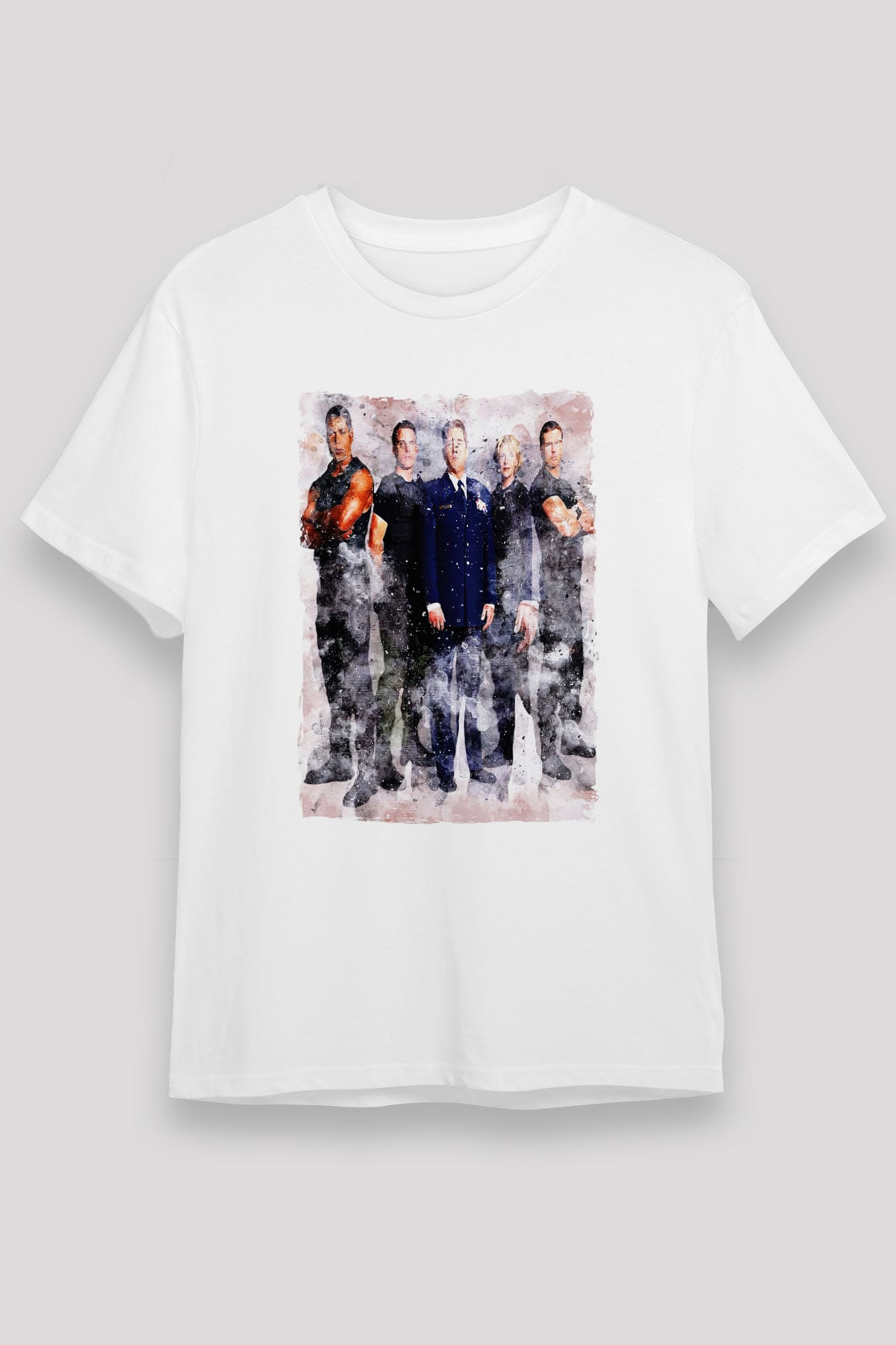 Stargate SG-1 Beyaz Unisex Tişört T-Shirt