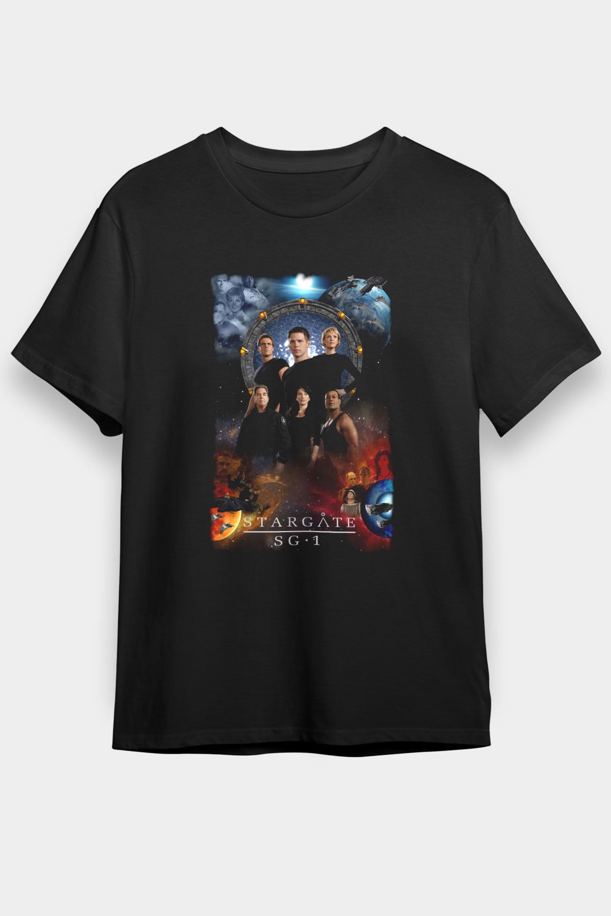 Stargate SG-1 Siyah Unisex Tişört T-Shirt