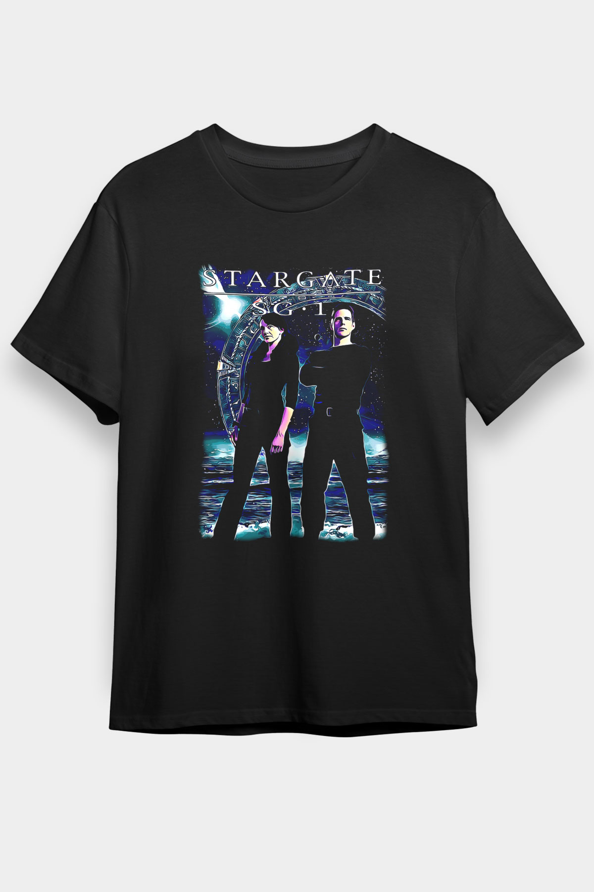 Stargate SG-1 Siyah Unisex Tişört T-Shirt