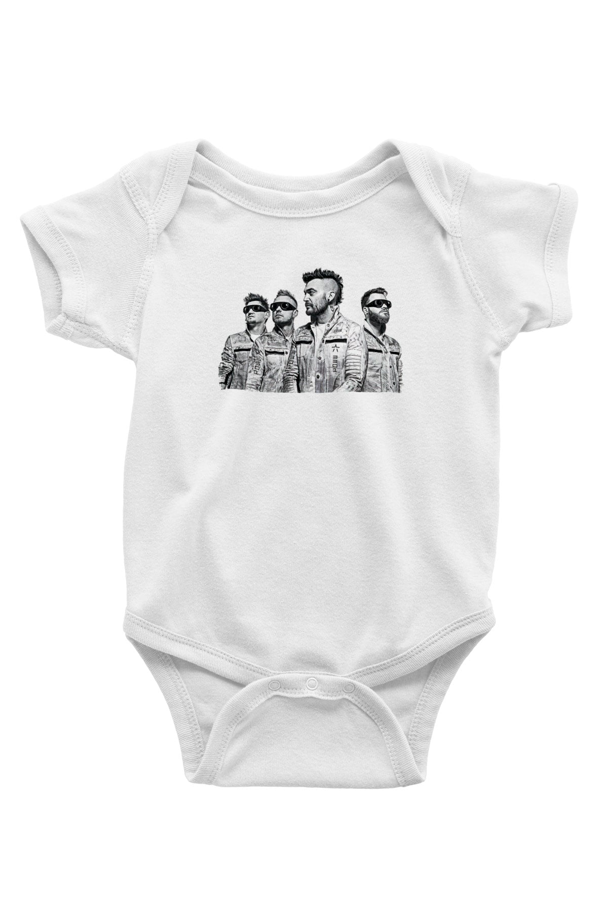 Starset Baskılı Beyaz Unisex Bebek Body - Zıbın