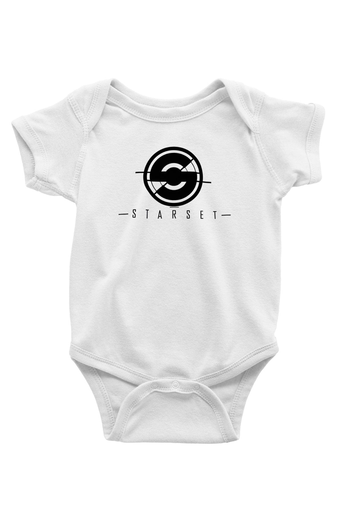 Starset Baskılı Beyaz Unisex Bebek Body - Zıbın