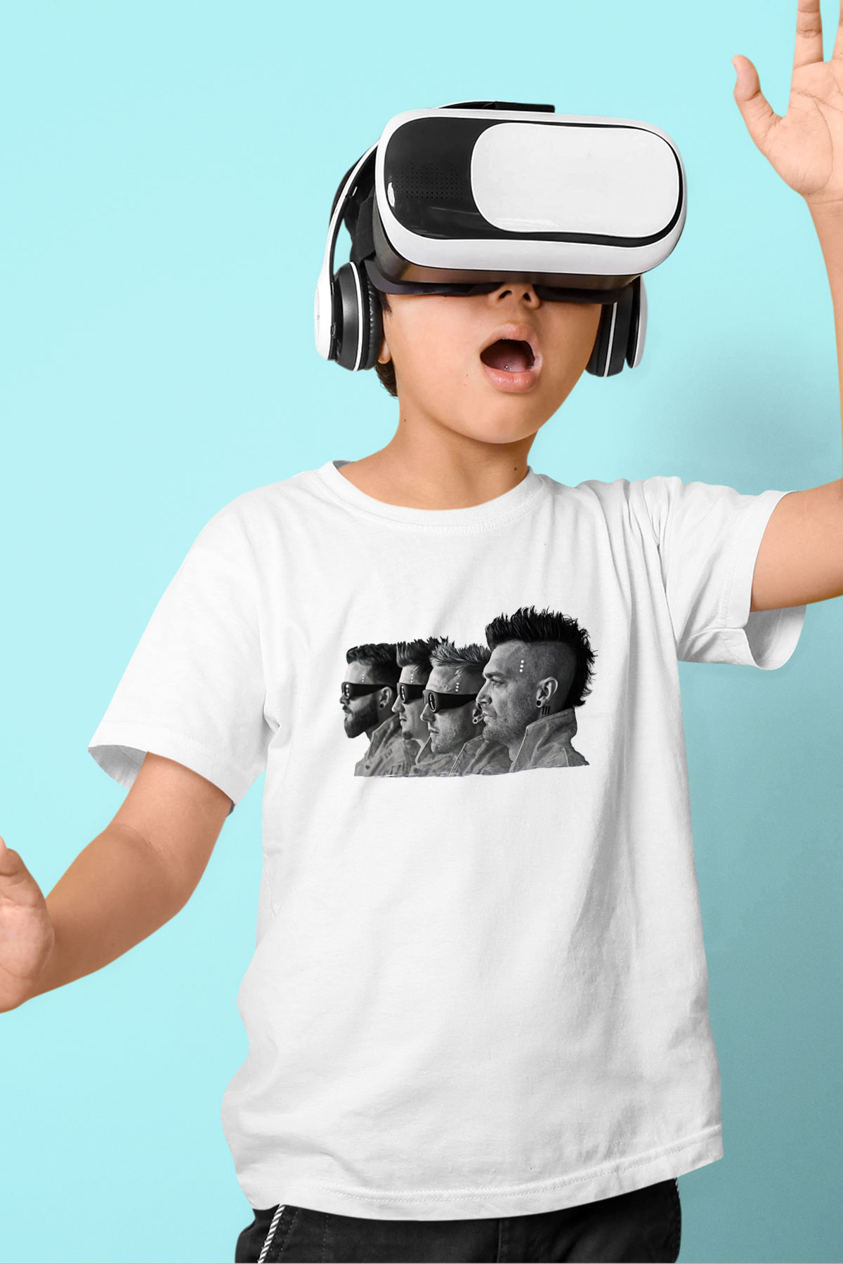 Starset Baskılı Beyaz Unisex Beyaz Çocuk Tişört - Tshirt