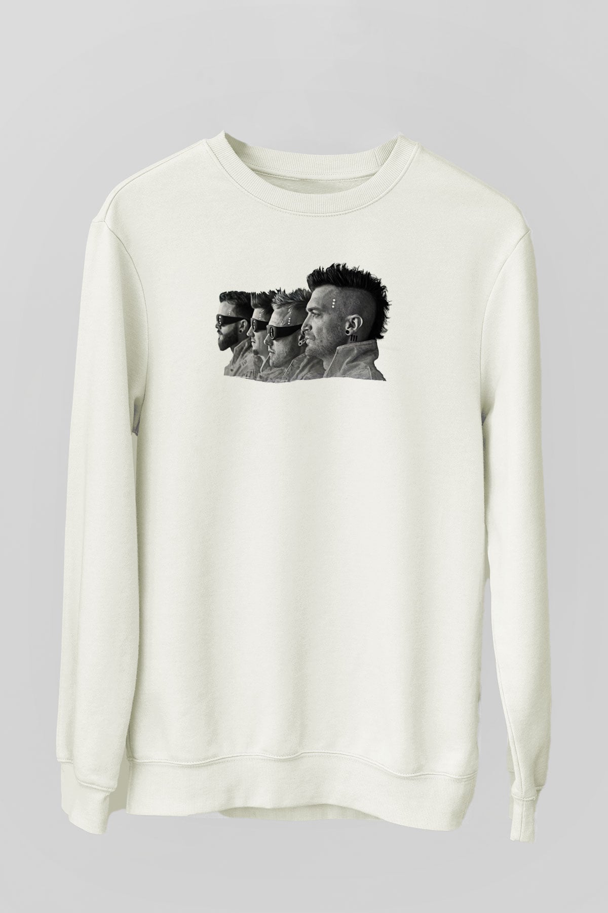 Starset Baskılı Beyaz Unisex Sweatshirt
