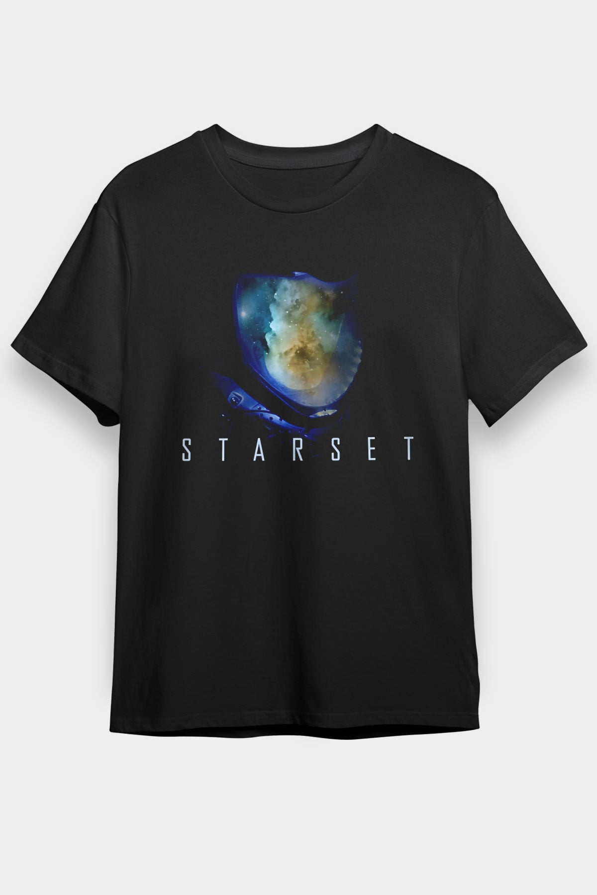 Starset Baskılı Unisex Siyah Tişört - Tshirt