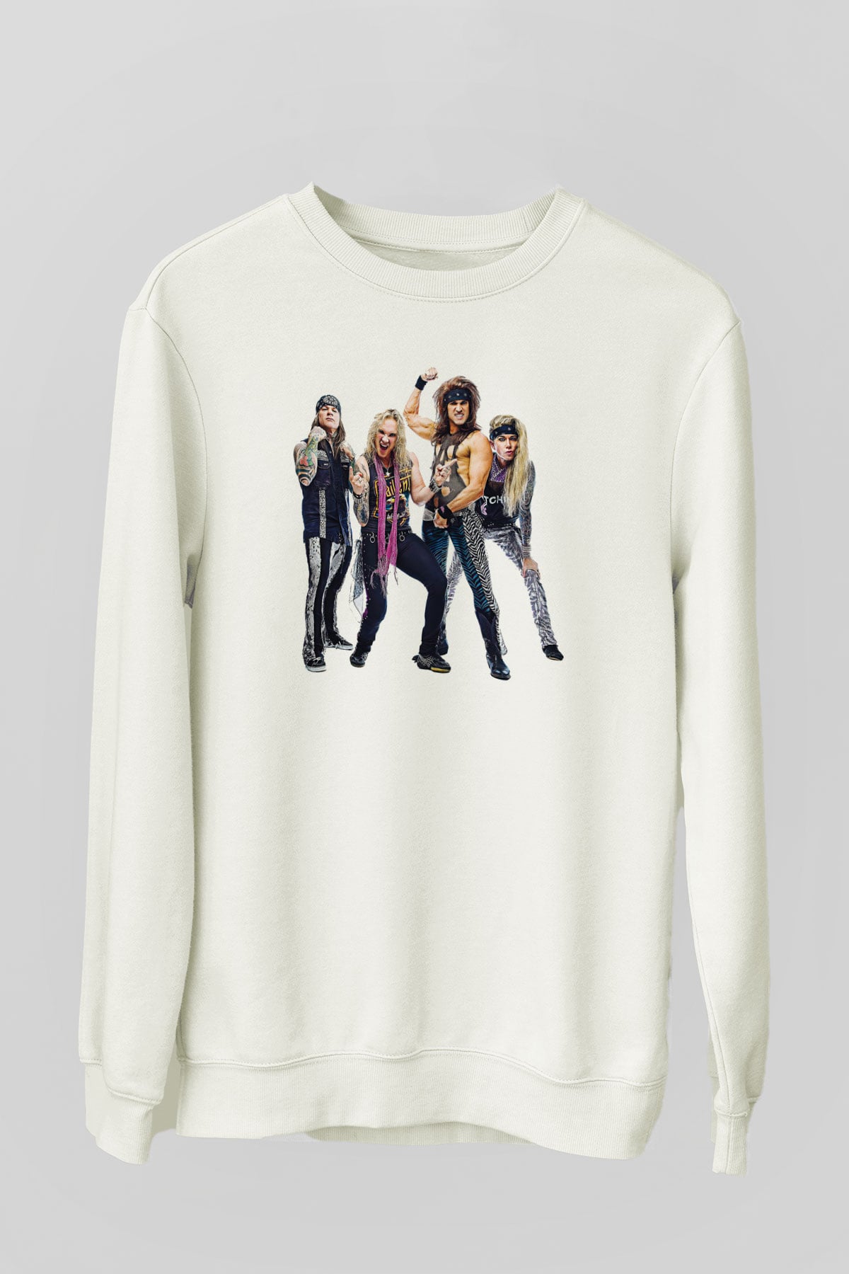 Steel Panther Baskılı Beyaz Unisex Sweatshirt