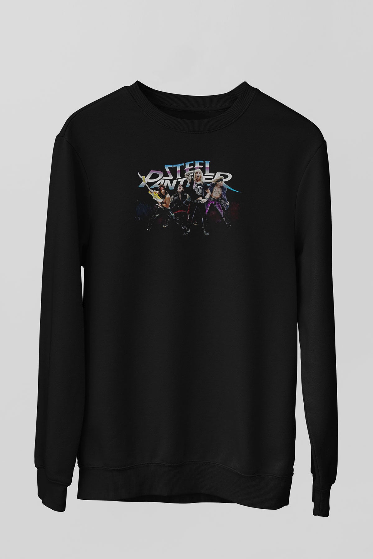 Steel Panther Baskılı Unisex Siyah Sweatshirt