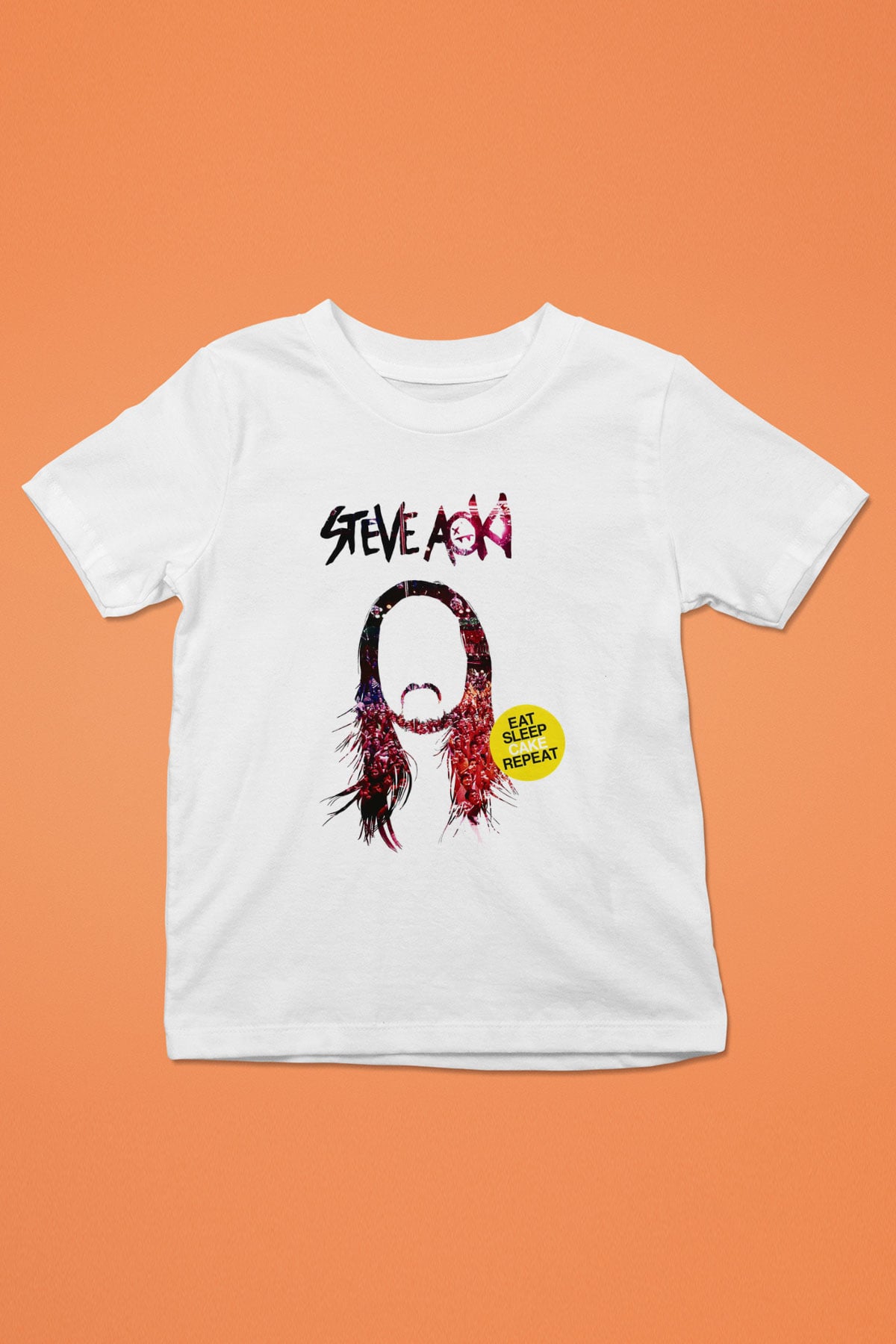 Steve Aoki Baskılı Beyaz Unisex Çocuk Tişört