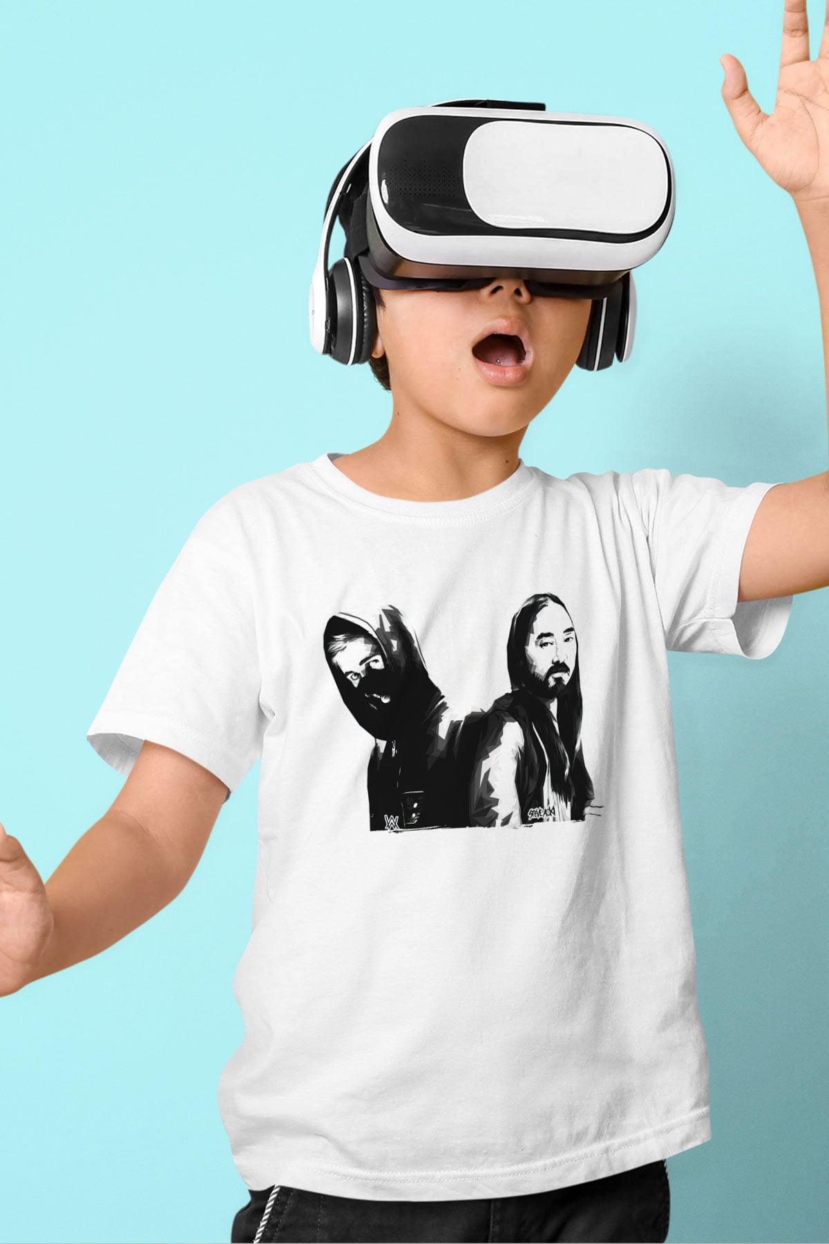 Steve Aoki Beyaz Unisex Çocuk Tişört