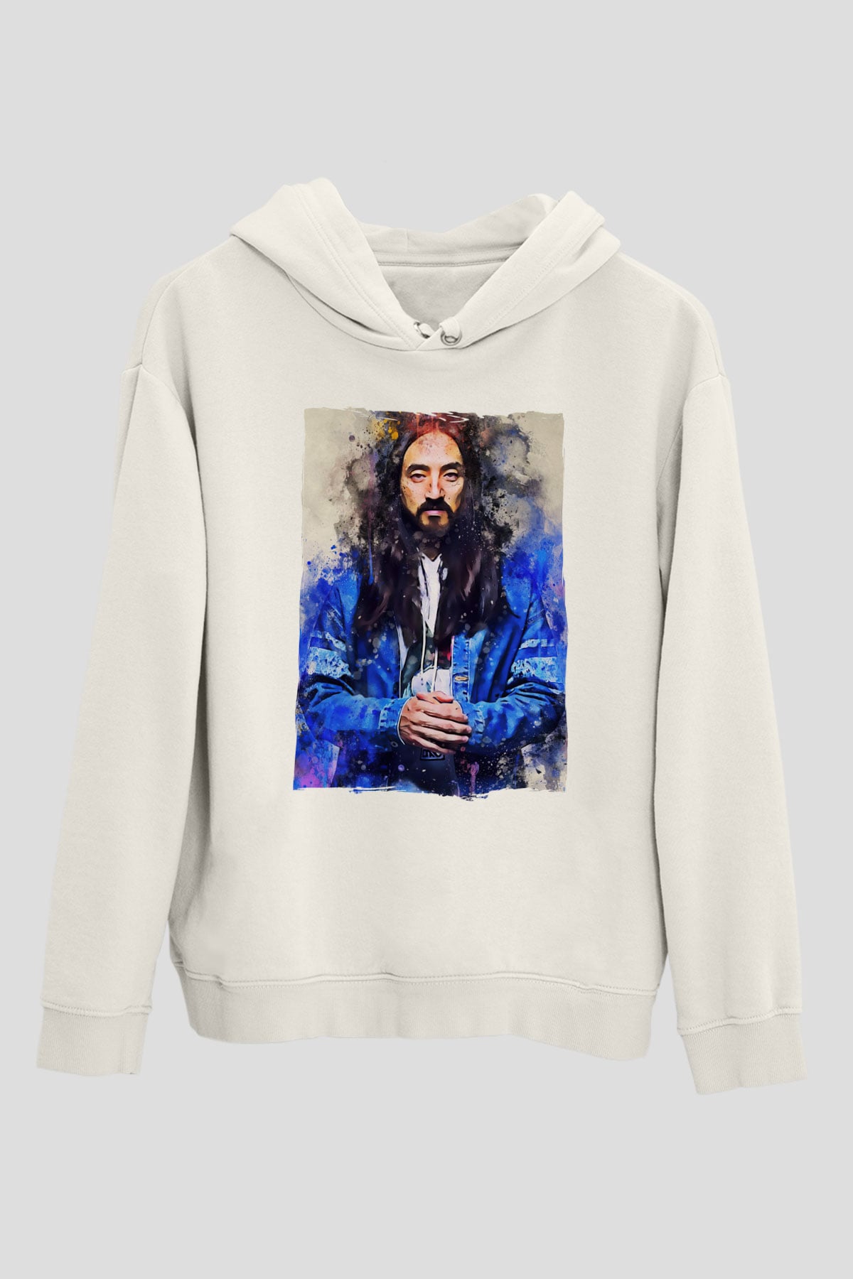 Steve Aoki Beyaz Unisex Kapüşonlu Sweatshirt