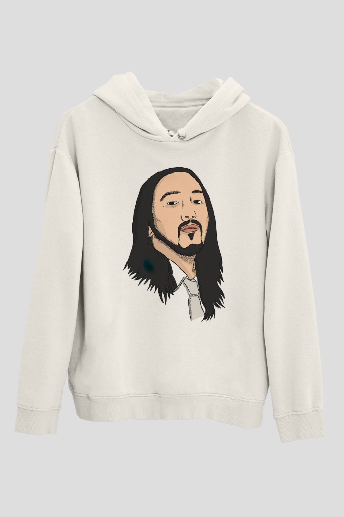 Steve Aoki Beyaz Unisex Kapüşonlu Sweatshirt