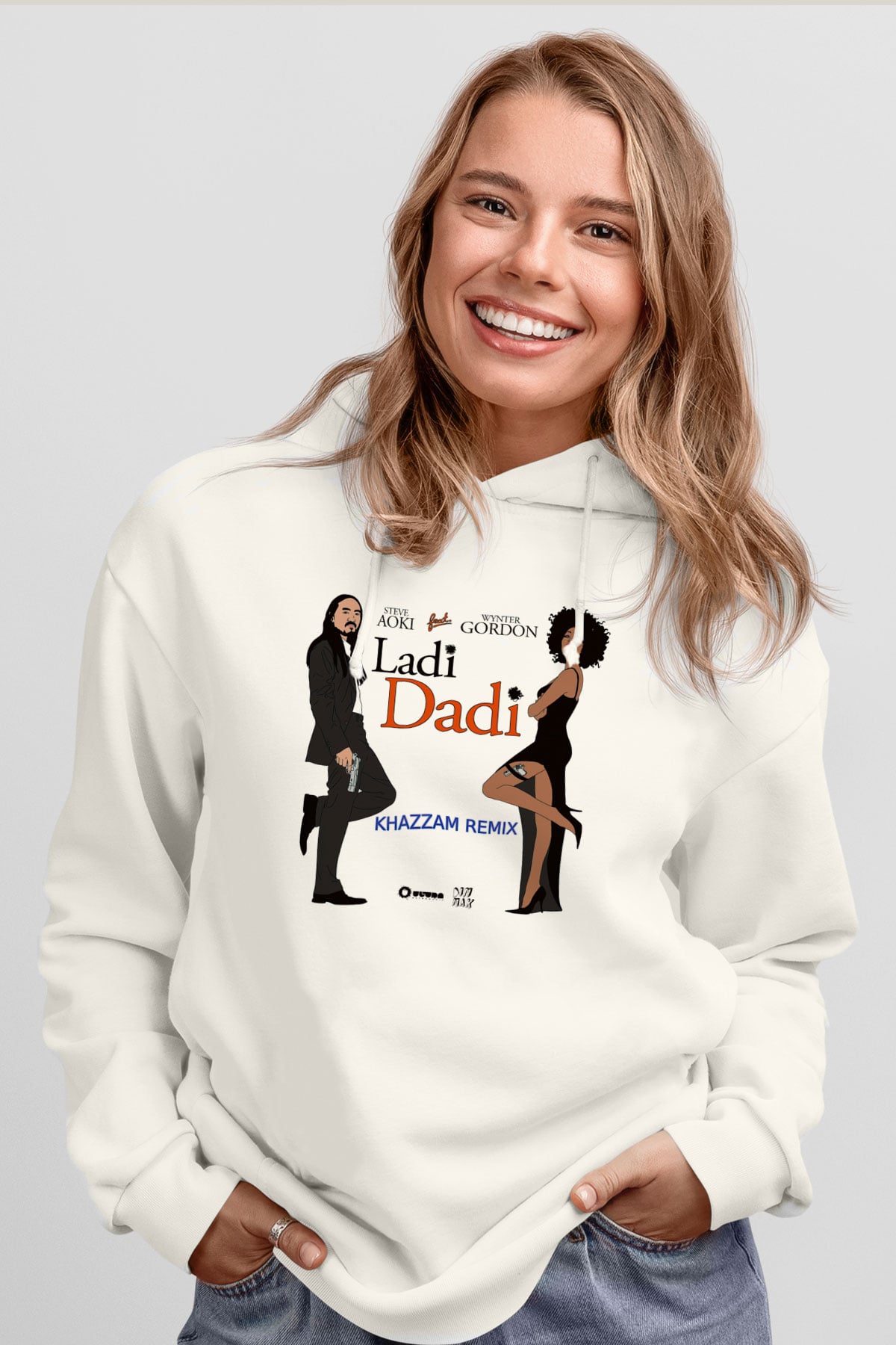 Steve Aoki Beyaz Unisex Kapüşonlu Sweatshirt
