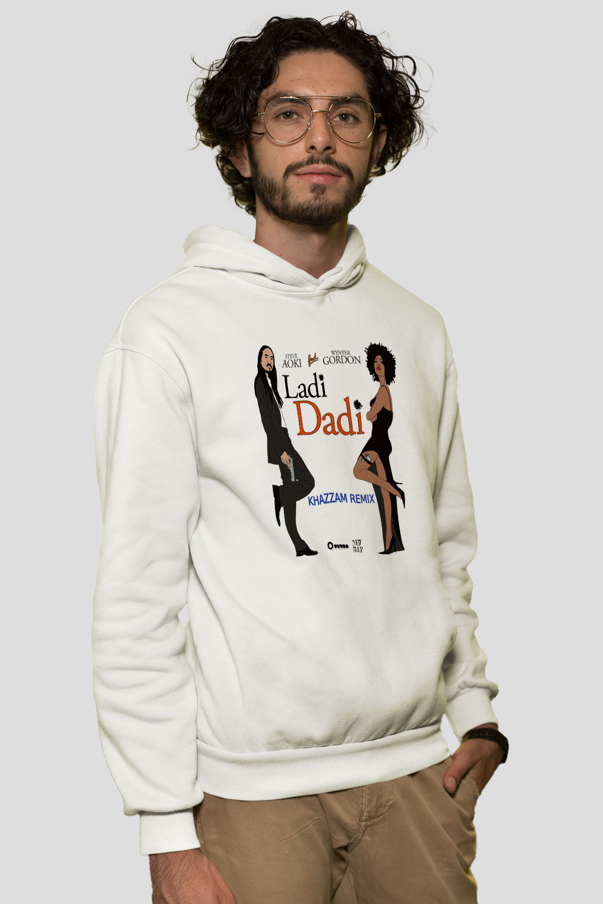 Steve Aoki Beyaz Unisex Kapüşonlu Sweatshirt