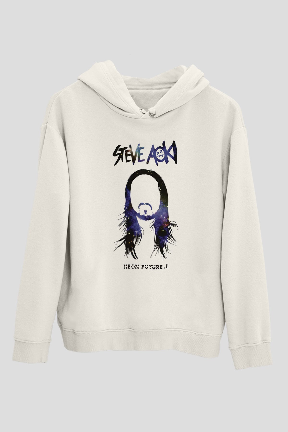 Steve Aoki Beyaz Unisex Kapüşonlu Sweatshirt
