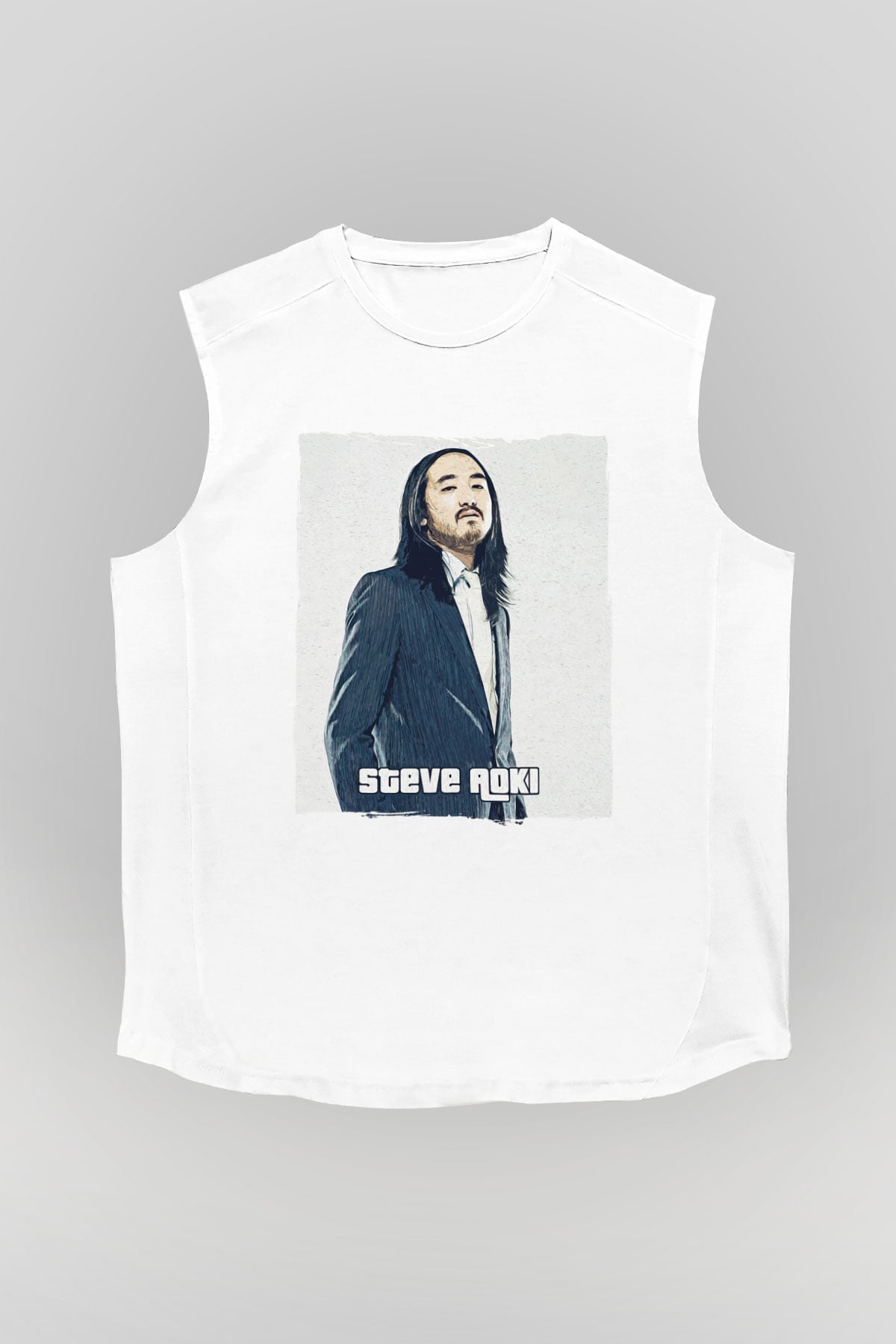 Steve Aoki Beyaz Unisex Kolsuz Tişört