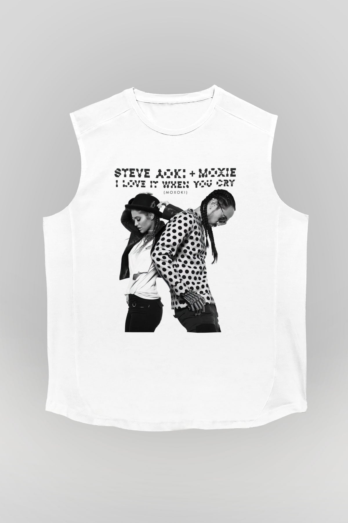 Steve Aoki Beyaz Unisex Kolsuz Tişört