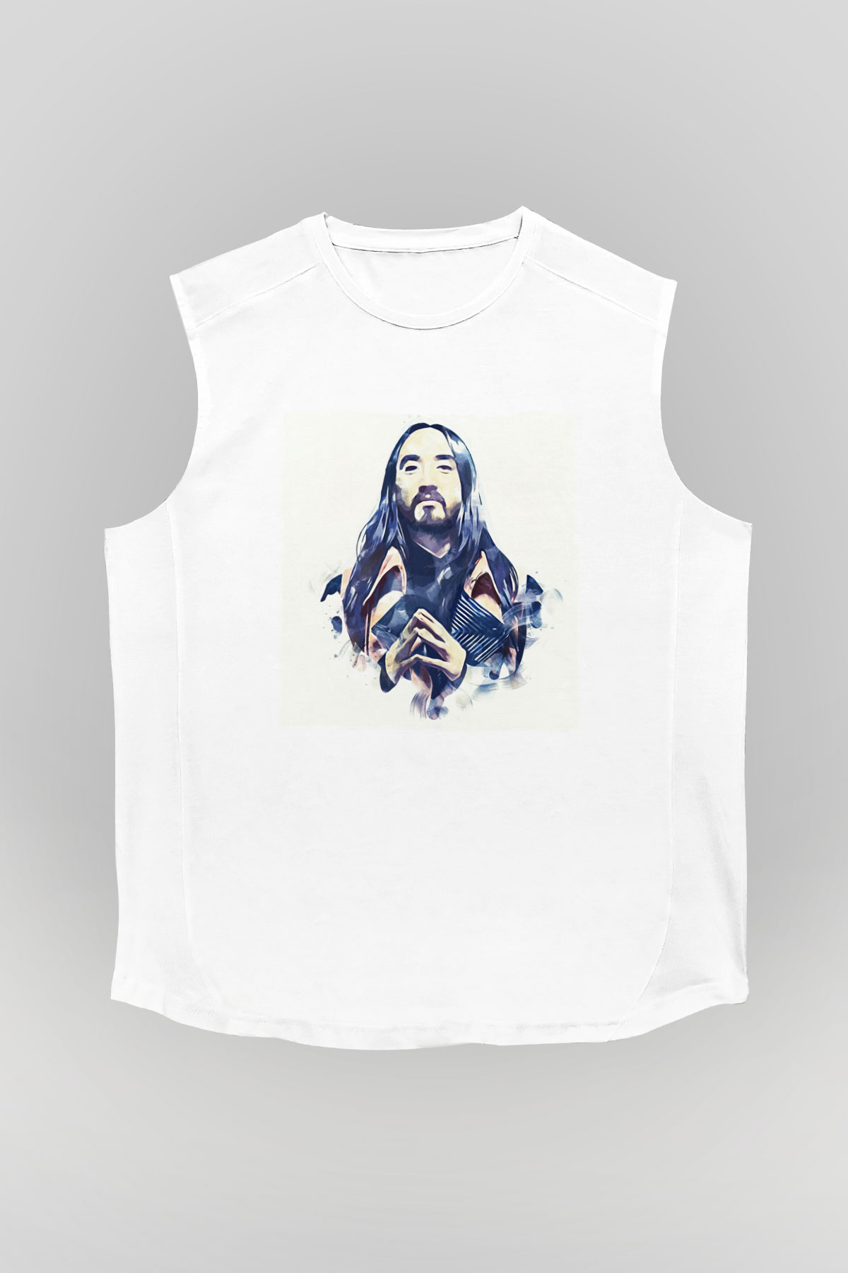 Steve Aoki Beyaz Unisex Kolsuz Tişört