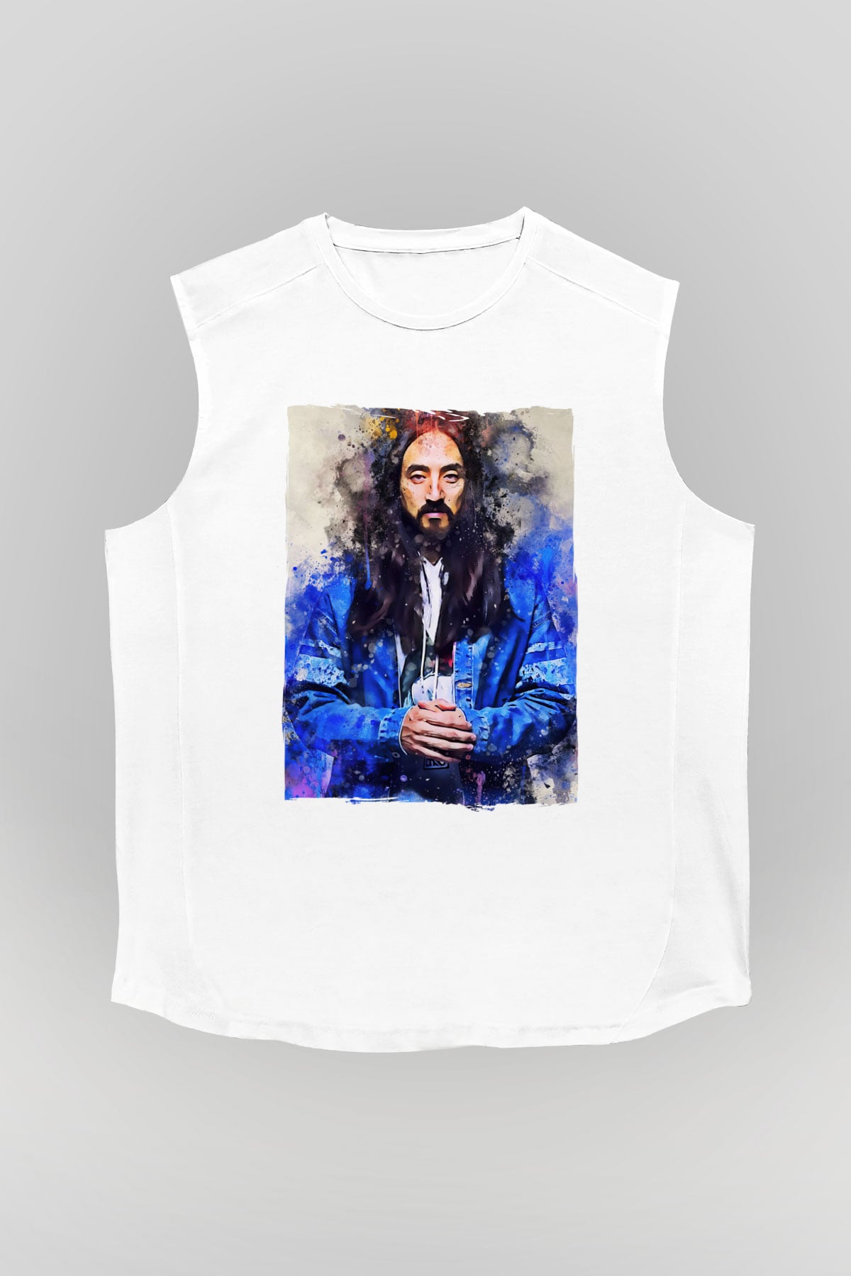 Steve Aoki Beyaz Unisex Kolsuz Tişört