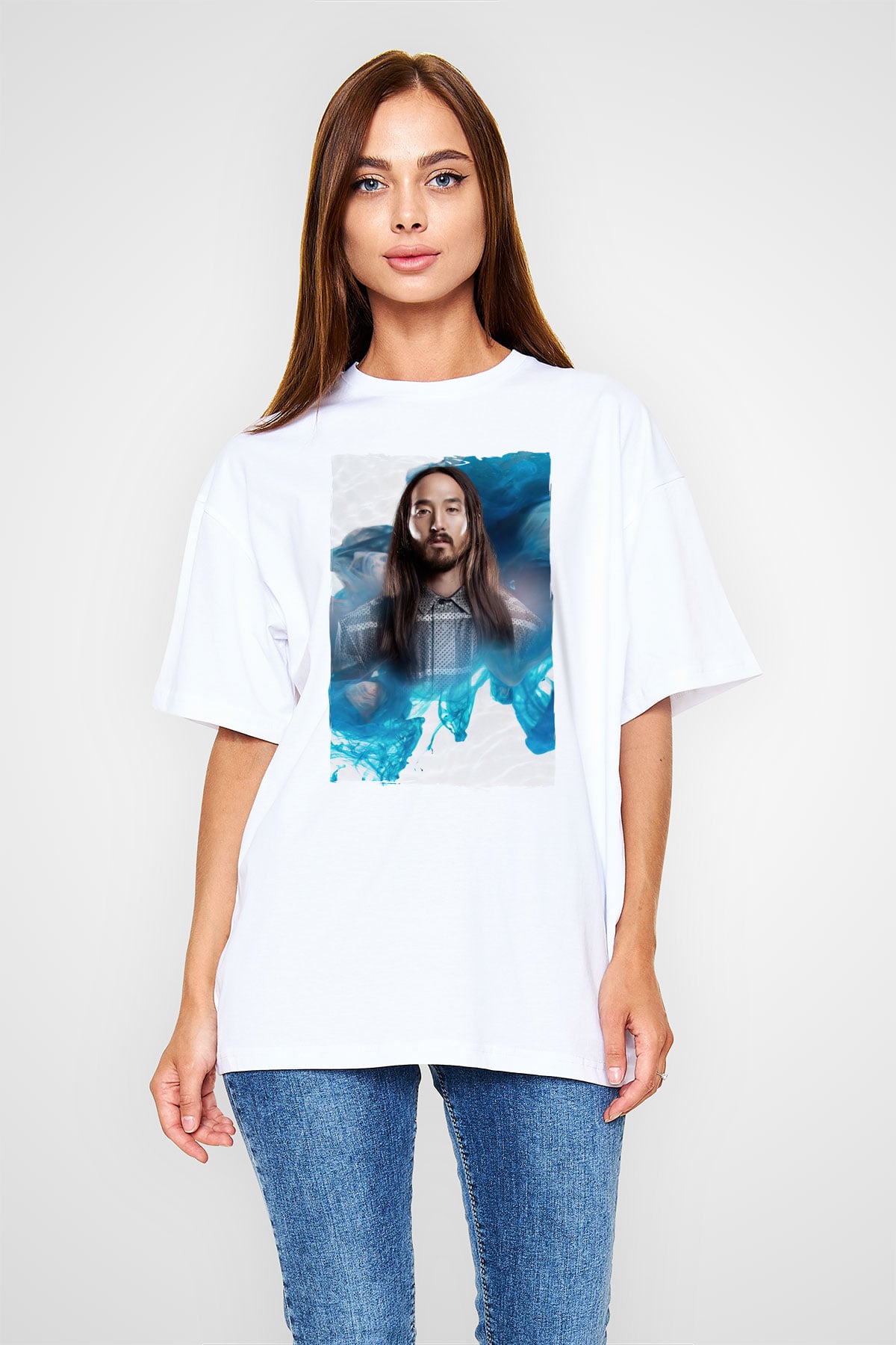 Steve Aoki Beyaz Unisex Tişört T-Shirt - TişörtFabrikası