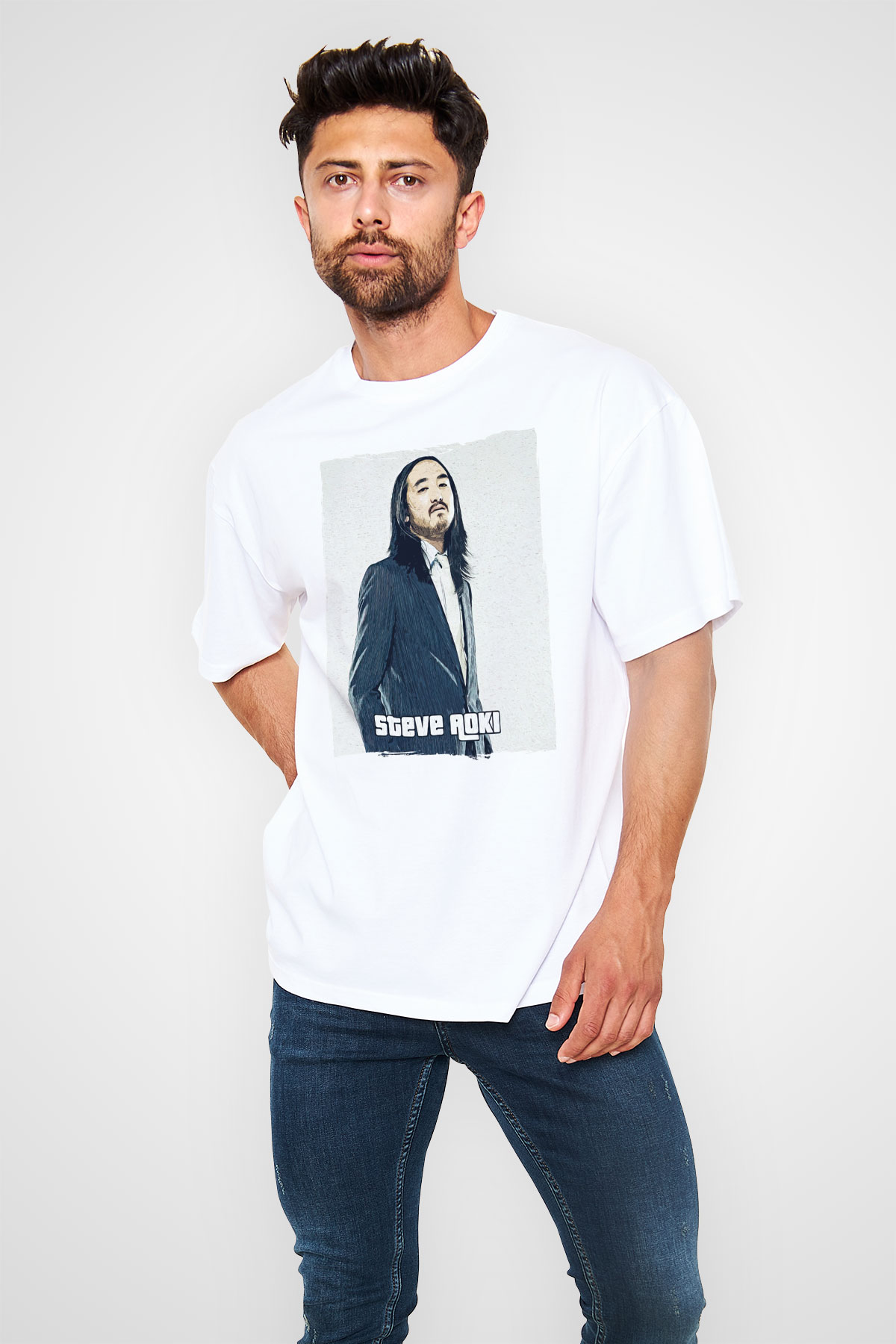 Steve Aoki Beyaz Unisex Tişört T-Shirt - TişörtFabrikası