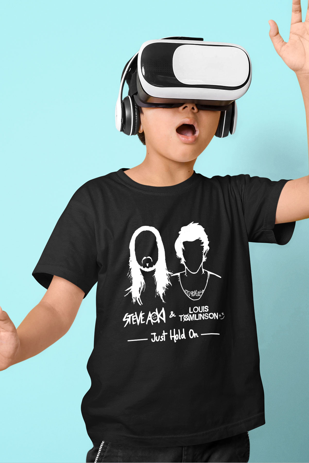 Steve Aoki Siyah Unisex Çocuk Tişört