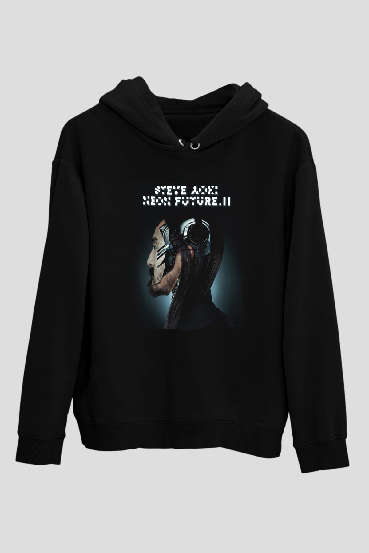 Steve Aoki Siyah Unisex Kapüşonlu Sweatshirt