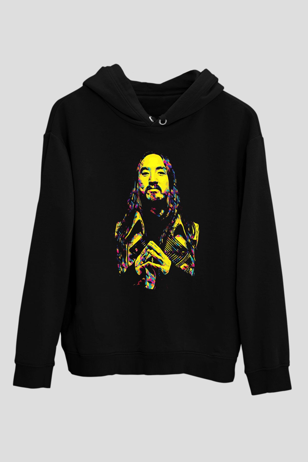 Steve Aoki Siyah Unisex Kapüşonlu Sweatshirt