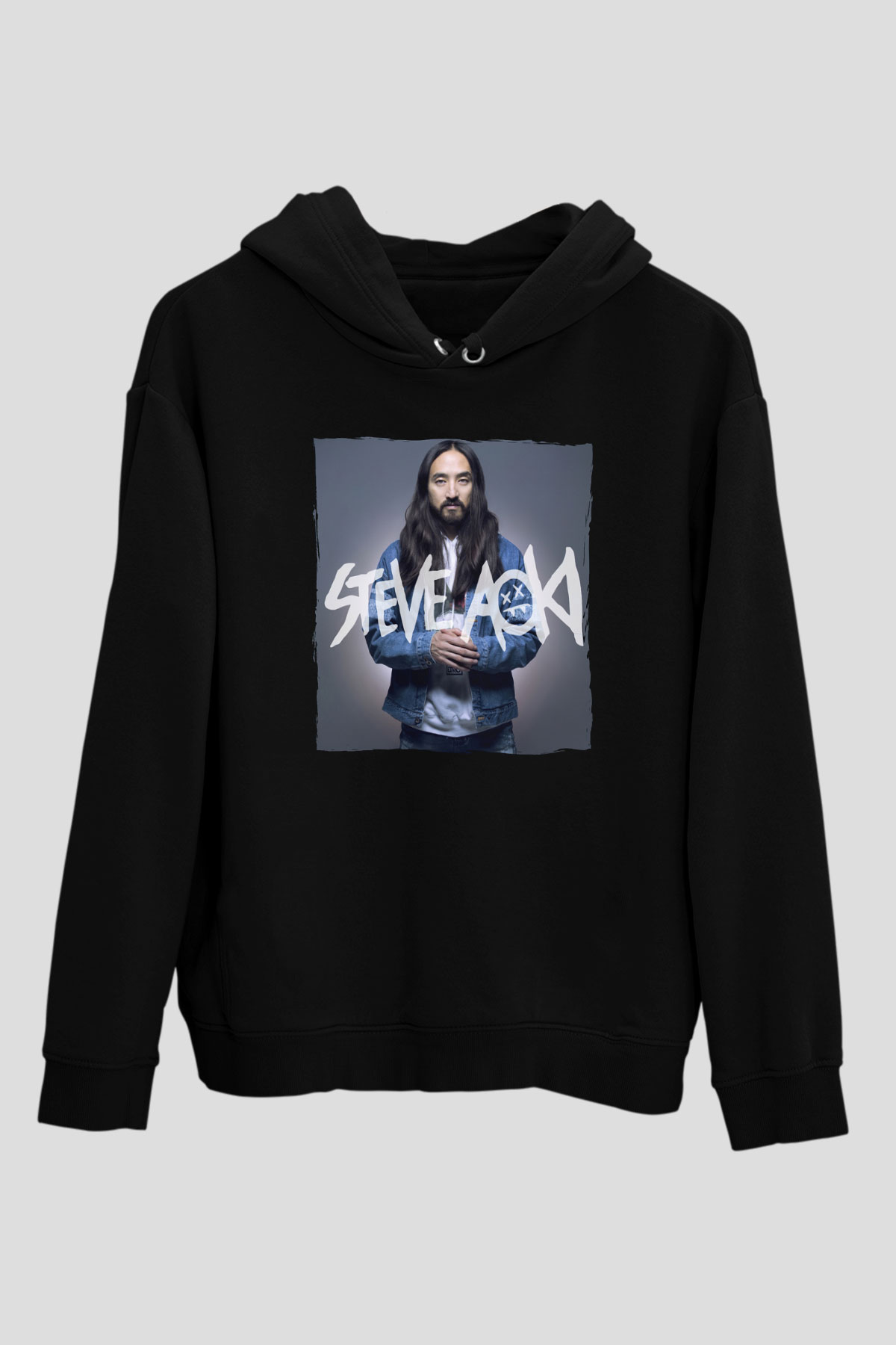 Steve Aoki Siyah Unisex Kapüşonlu Sweatshirt