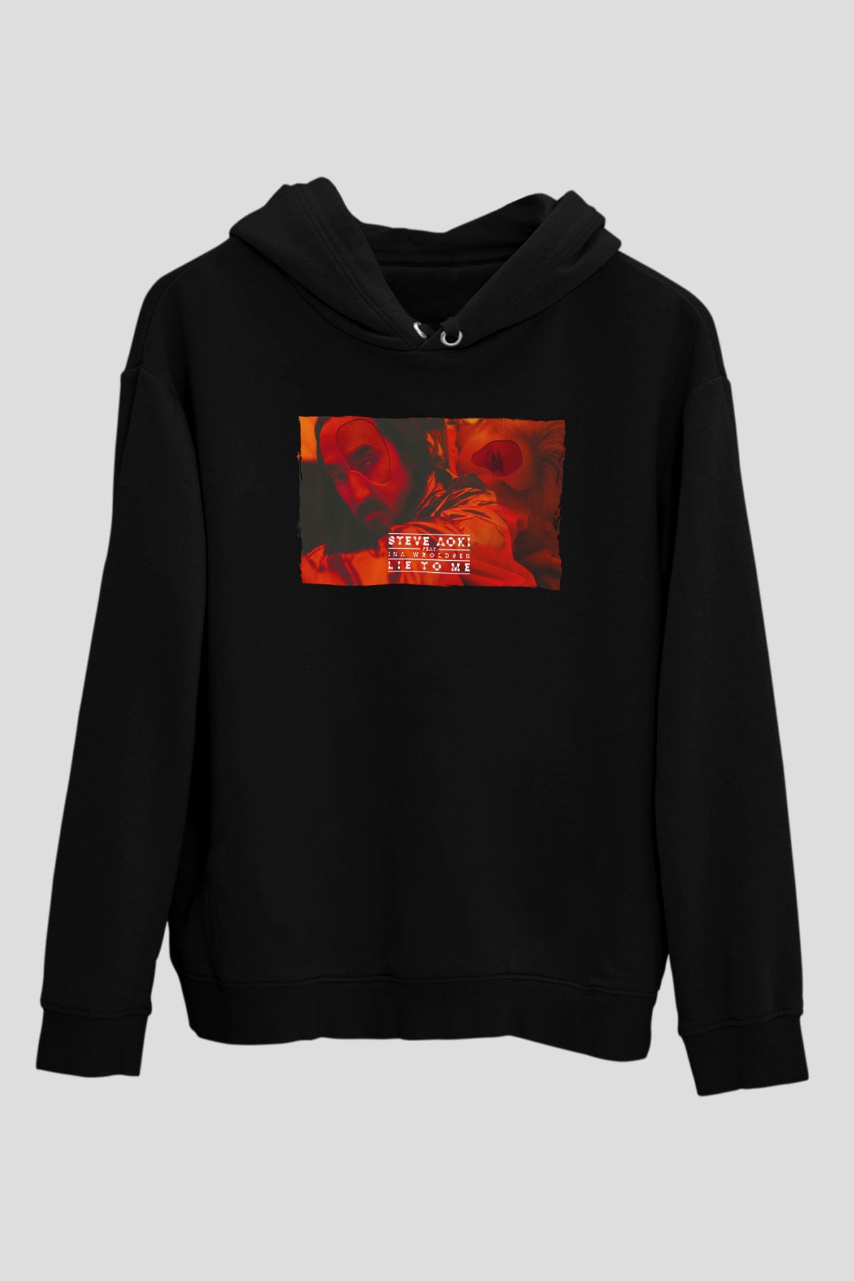 Steve Aoki Siyah Unisex Kapüşonlu Sweatshirt