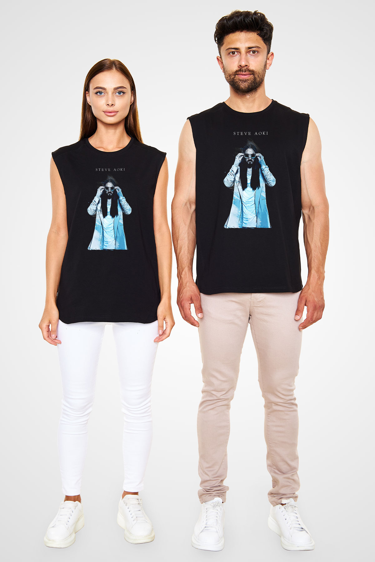 Steve Aoki Siyah Unisex Kolsuz Tişört