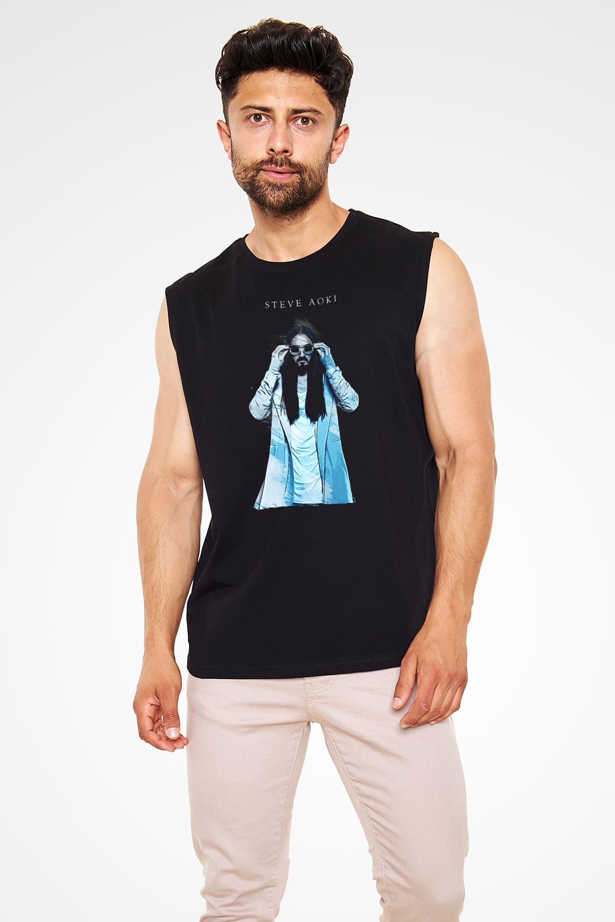 Steve Aoki Siyah Unisex Kolsuz Tişört