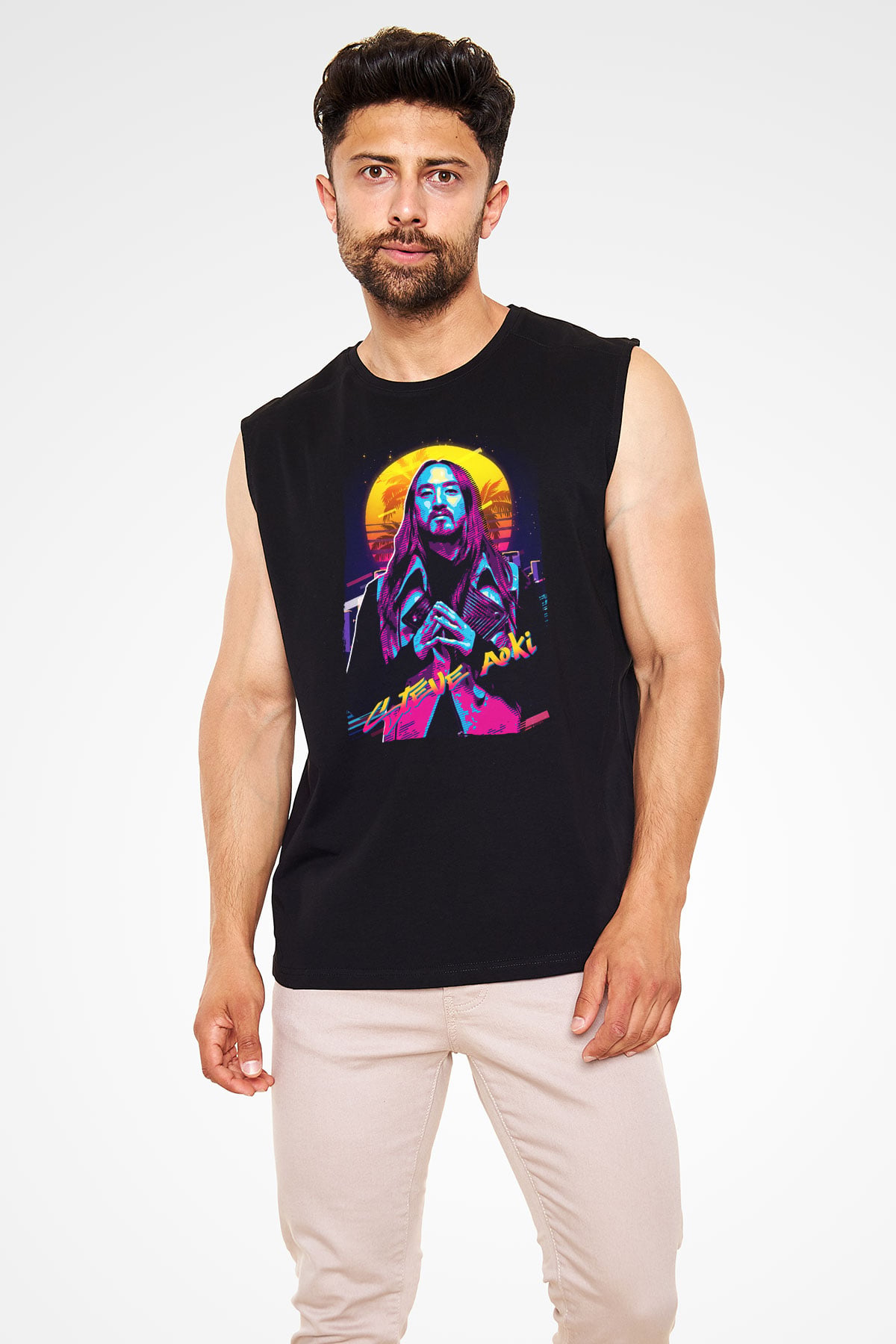 Steve Aoki Siyah Unisex Kolsuz Tişört